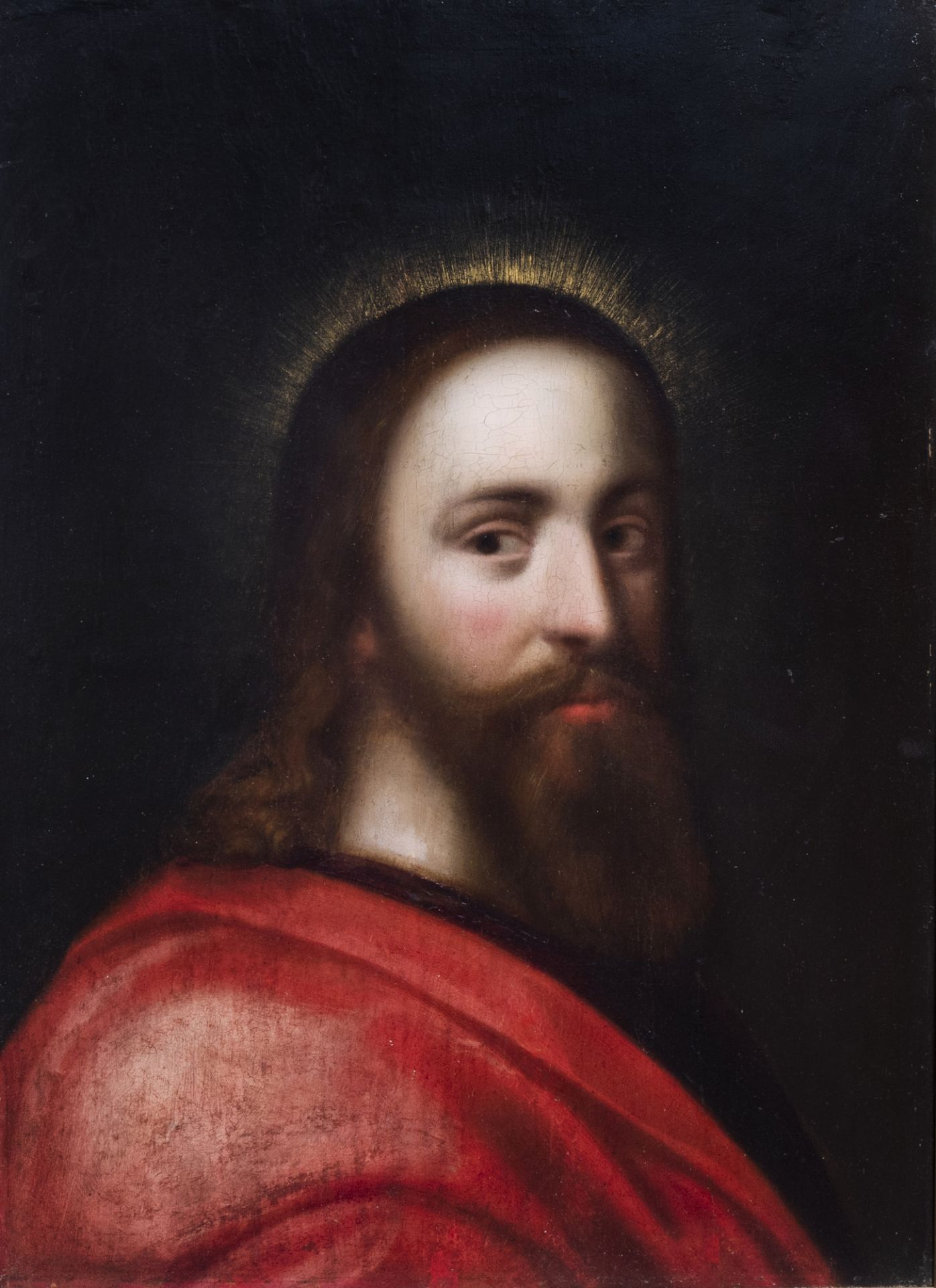 French school: Jesus Christ, oil on panel, 17th C.