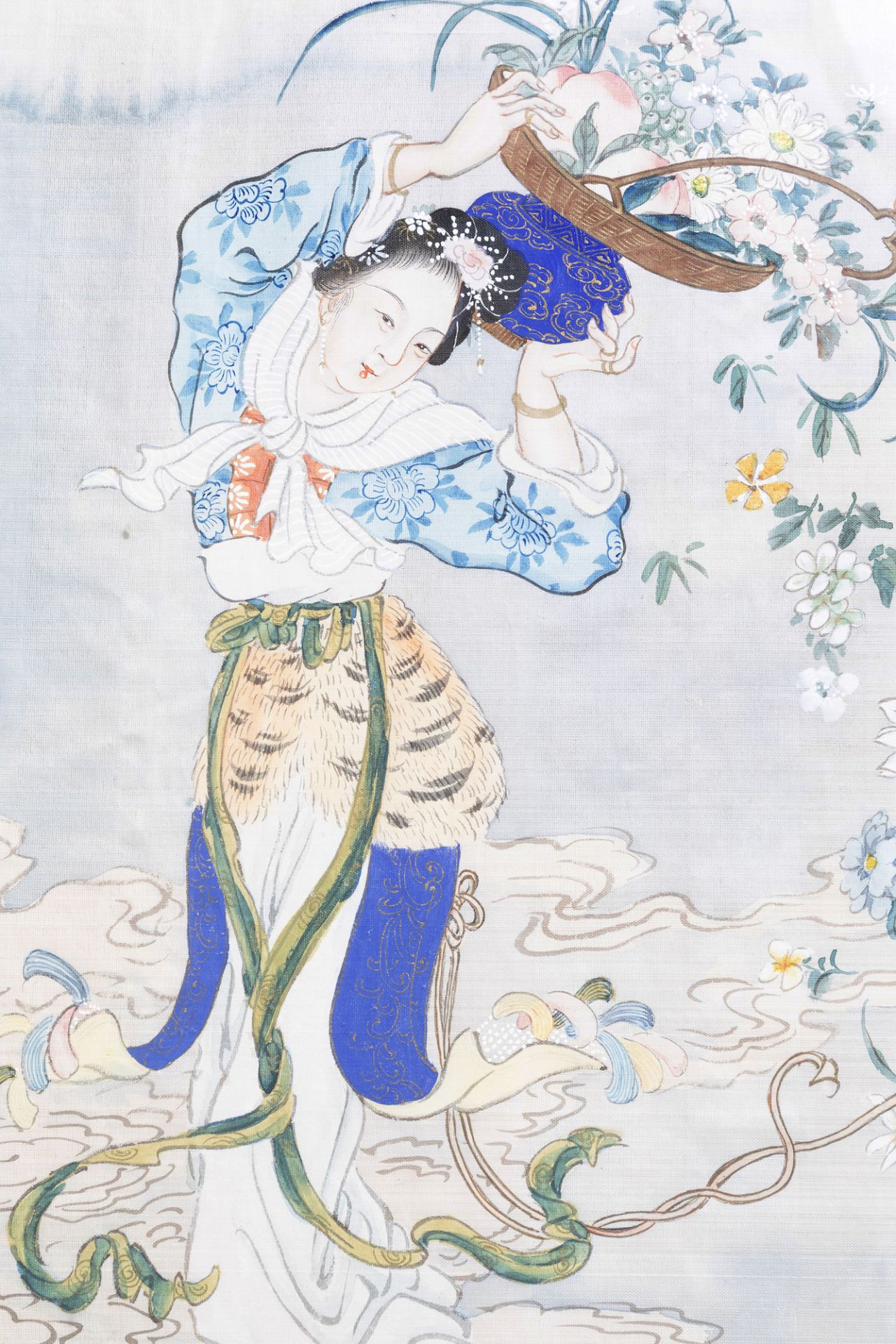 Chinese school, ink and colours on silk, 19th/20th C.: Two works depicting Immortals - Image 7 of 11