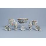 A varied collection of Chinese Canton famille rose porcelain, 19th/20th C.