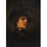 European school, follower of Rembrandt van Rijn (1606-1669): Portrait of Rembrandt, oil on canvas, 1