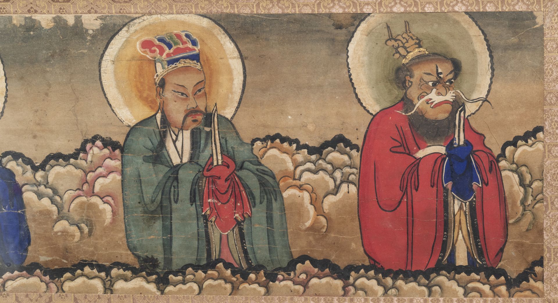Korean school, ink and colours on paper, Joseon, ca. 1900: Four Immortals - Image 4 of 5