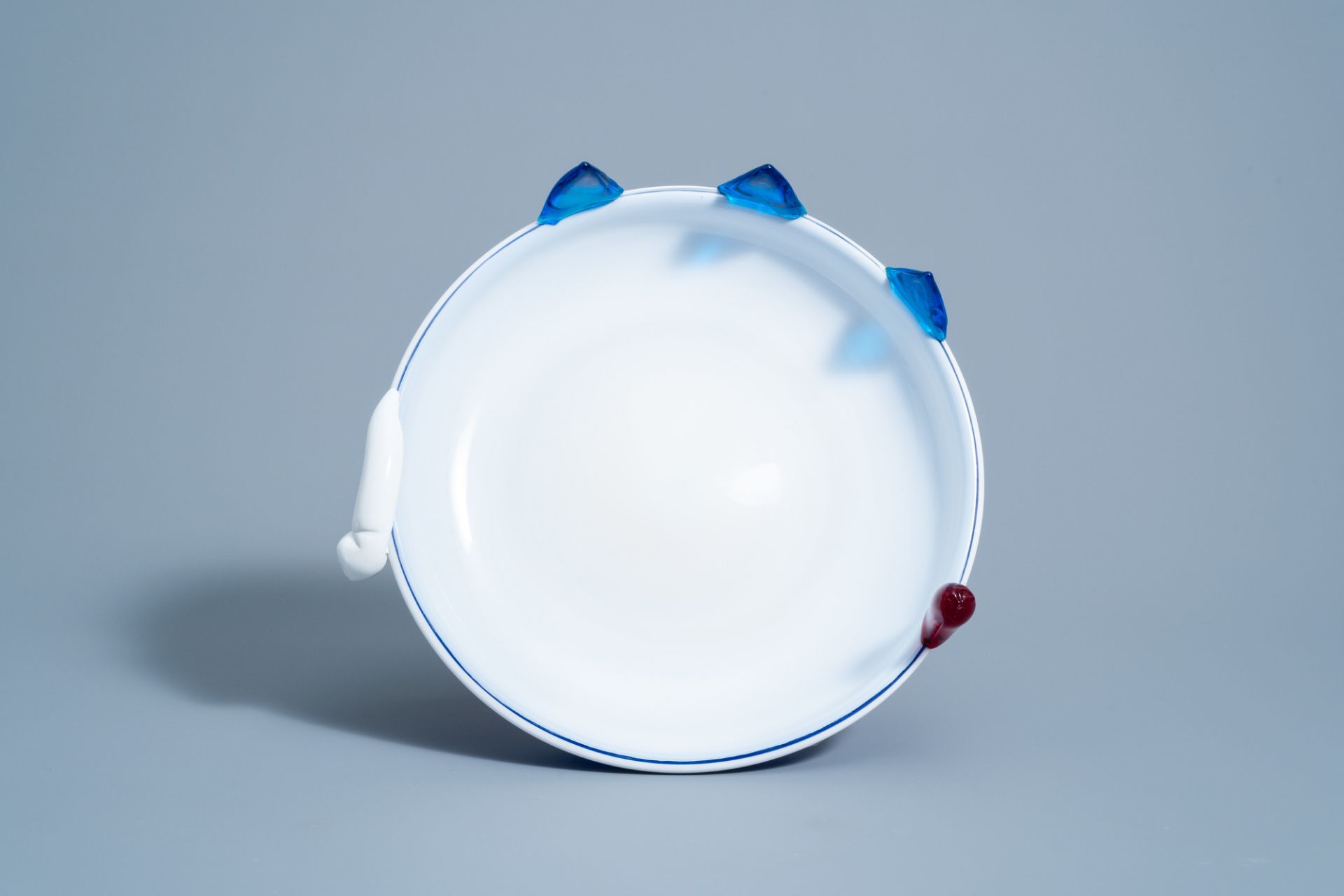 Ettore Sottsass (1917-2007): 'Sol' Murano glass fruit bowl for Memphis Milano by Toso Vetri d'Arte, - Bild 6 aus 8