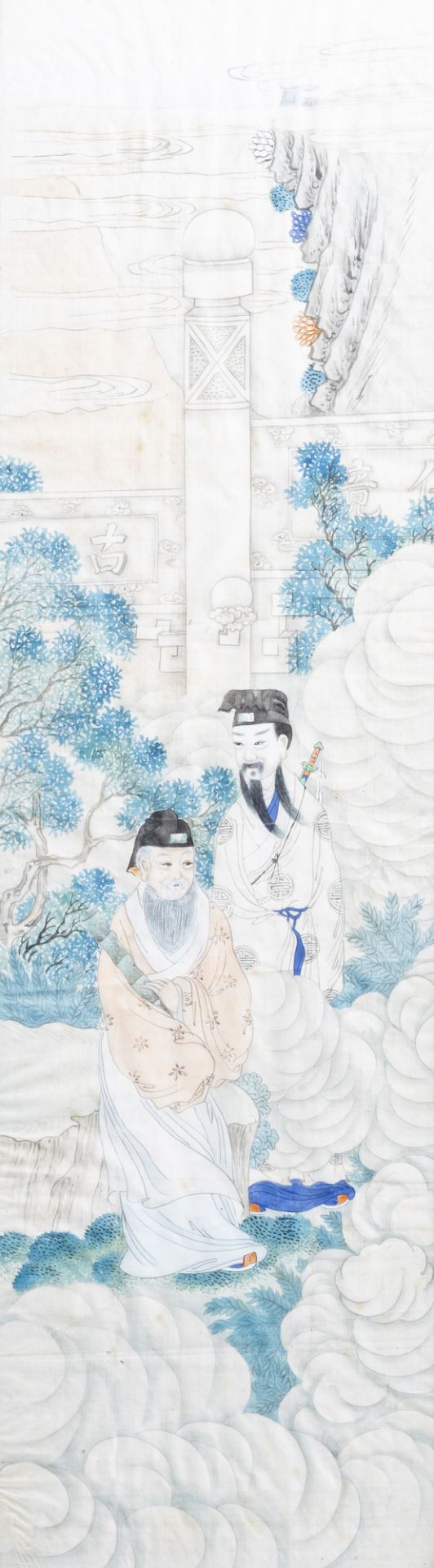 Chinese school, ink and colours on silk, 19th/20th C.: Four works depicting Immortals - Image 11 of 12