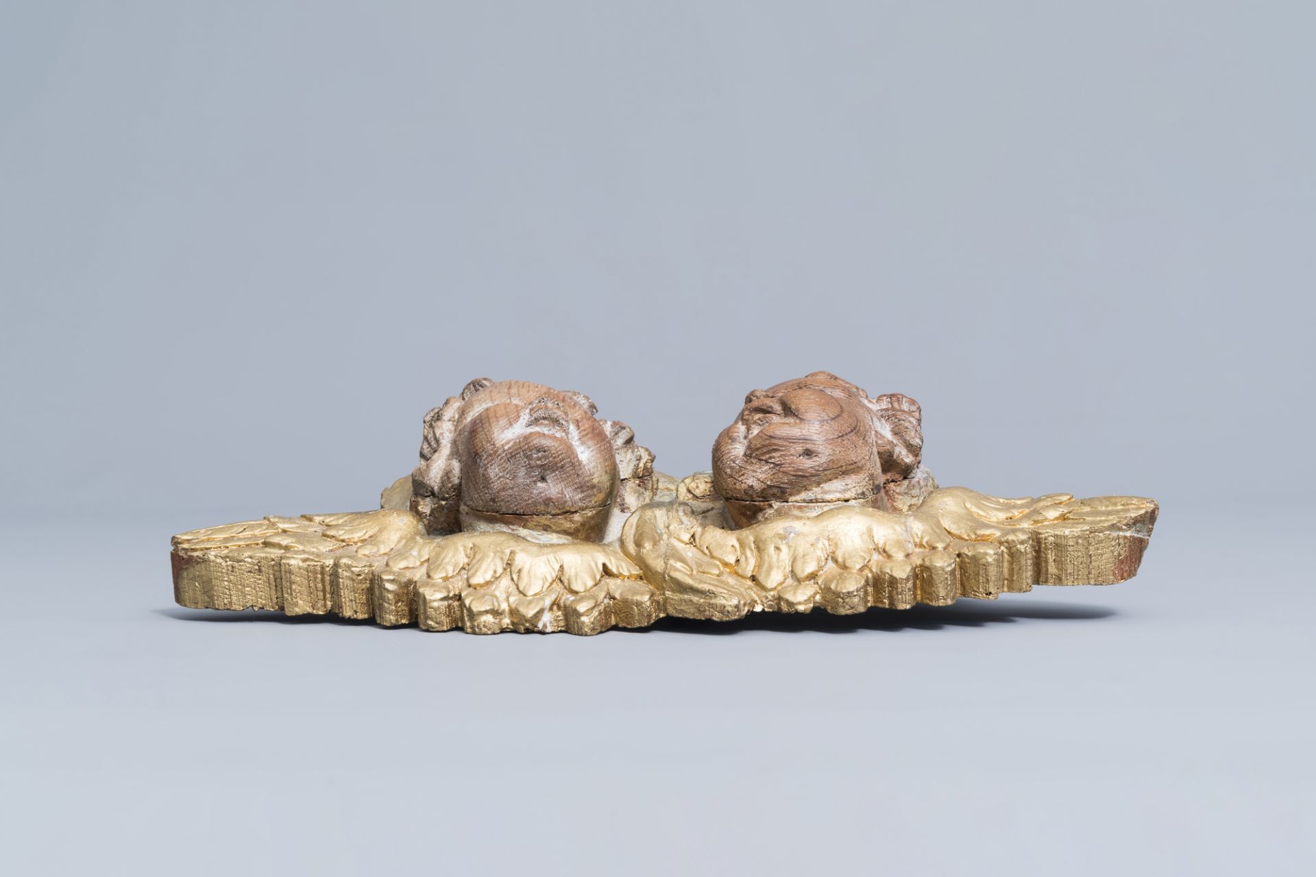 Four carved wooden putto and angel heads, Flanders, 17th C. and later - Image 4 of 13