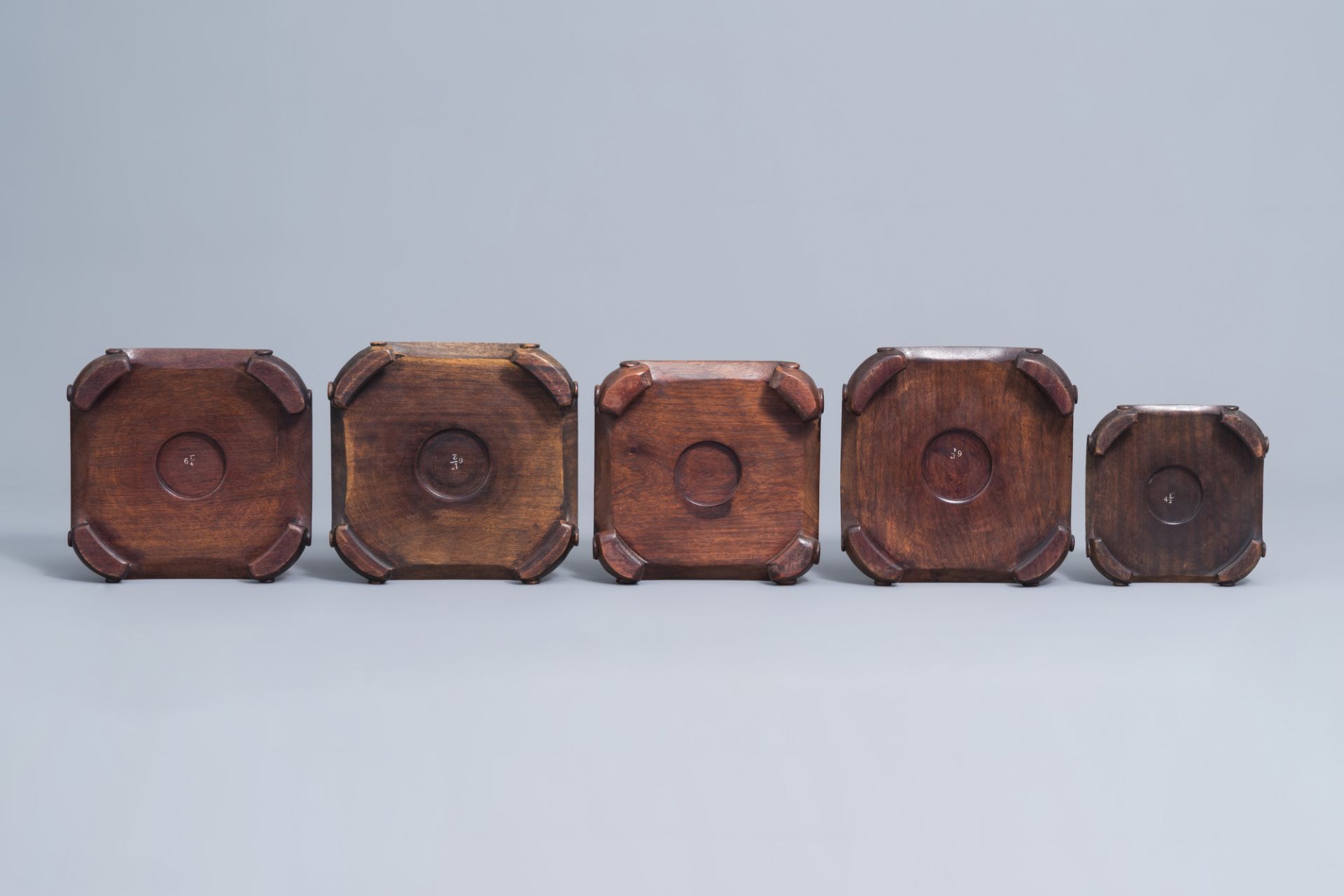 A collection of Chinese wooden stands, 19th/20th C. - Image 7 of 15