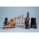 A varied collection of Chinese wood and lacquer ware, 19th/20th C.