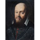 Flemish School: Saint Ignatius of Loyola, oil on canvas, 17th/18th C.