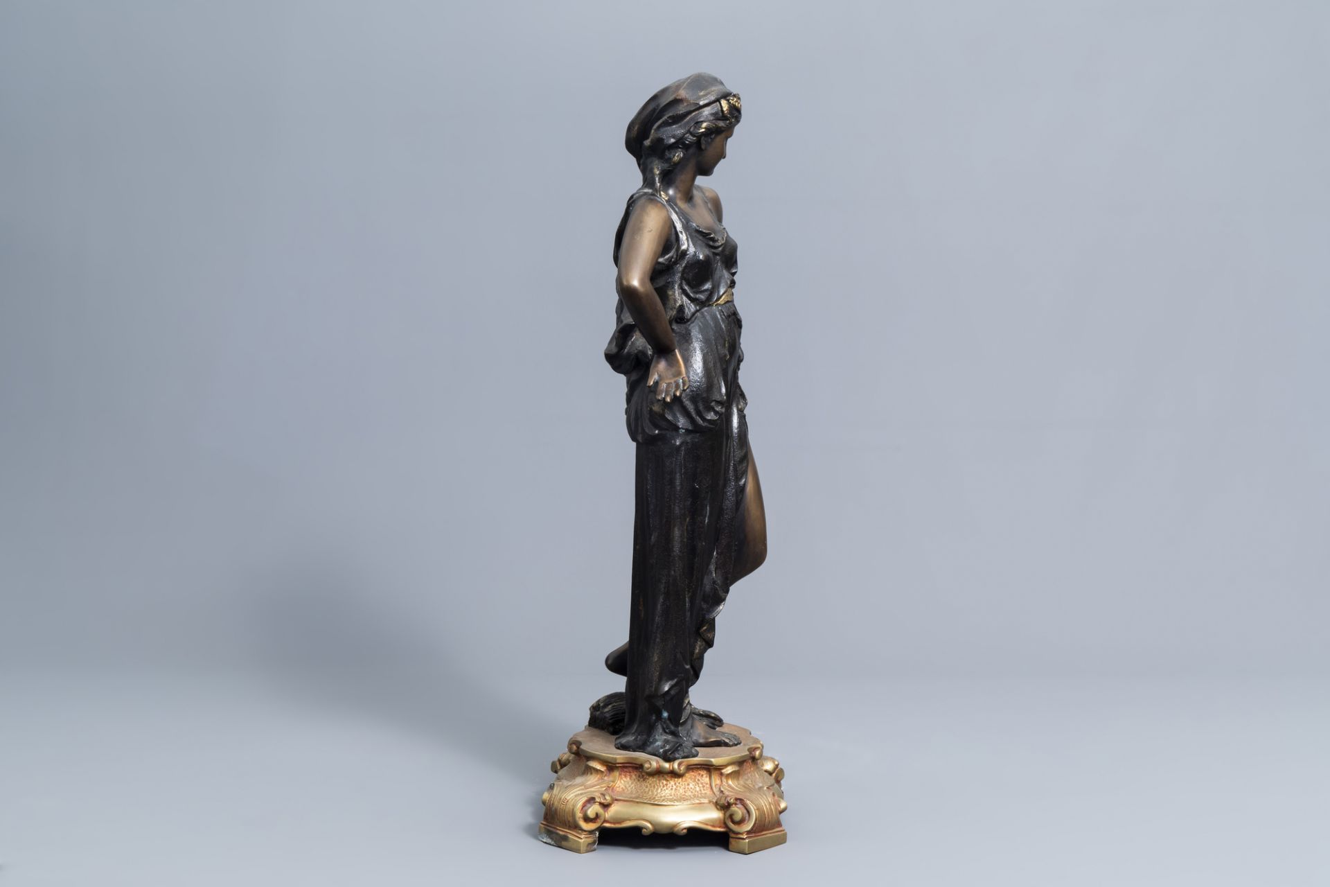 French school: Oriental beauty, patinated metal alloy - Image 3 of 7