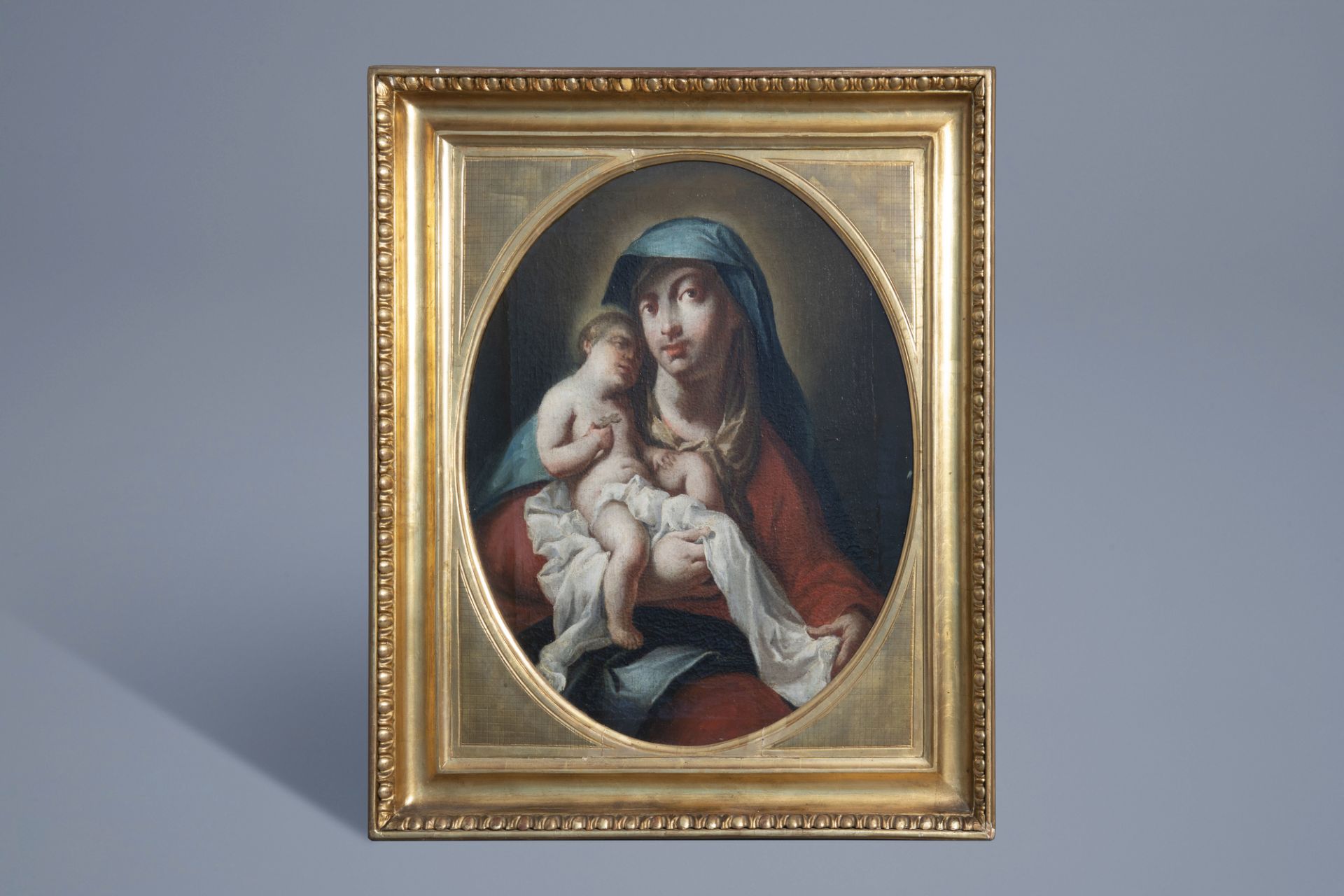 Austrian school, entourage of Franz Anton Maulbersch (1724-1796): The Virgin and Child, oil on canva - Image 2 of 5