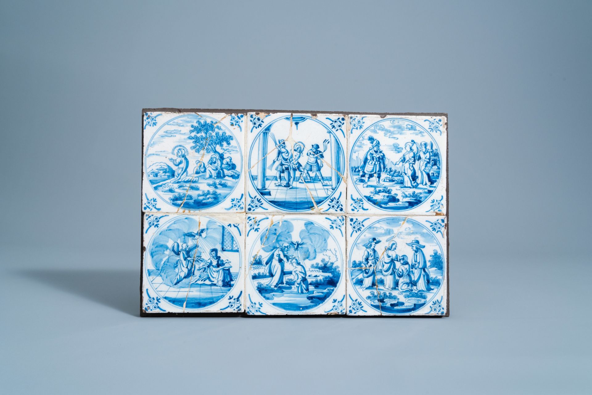 39 various Dutch Delft blue and white tiles, 17th C. and later - Image 5 of 8