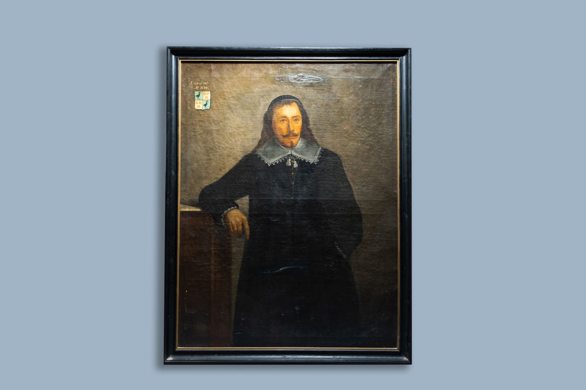 Flemish school, in the manner of Thomas De Keyser (1596-1667): Portret of a gentleman, oil on canvas - Image 5 of 5