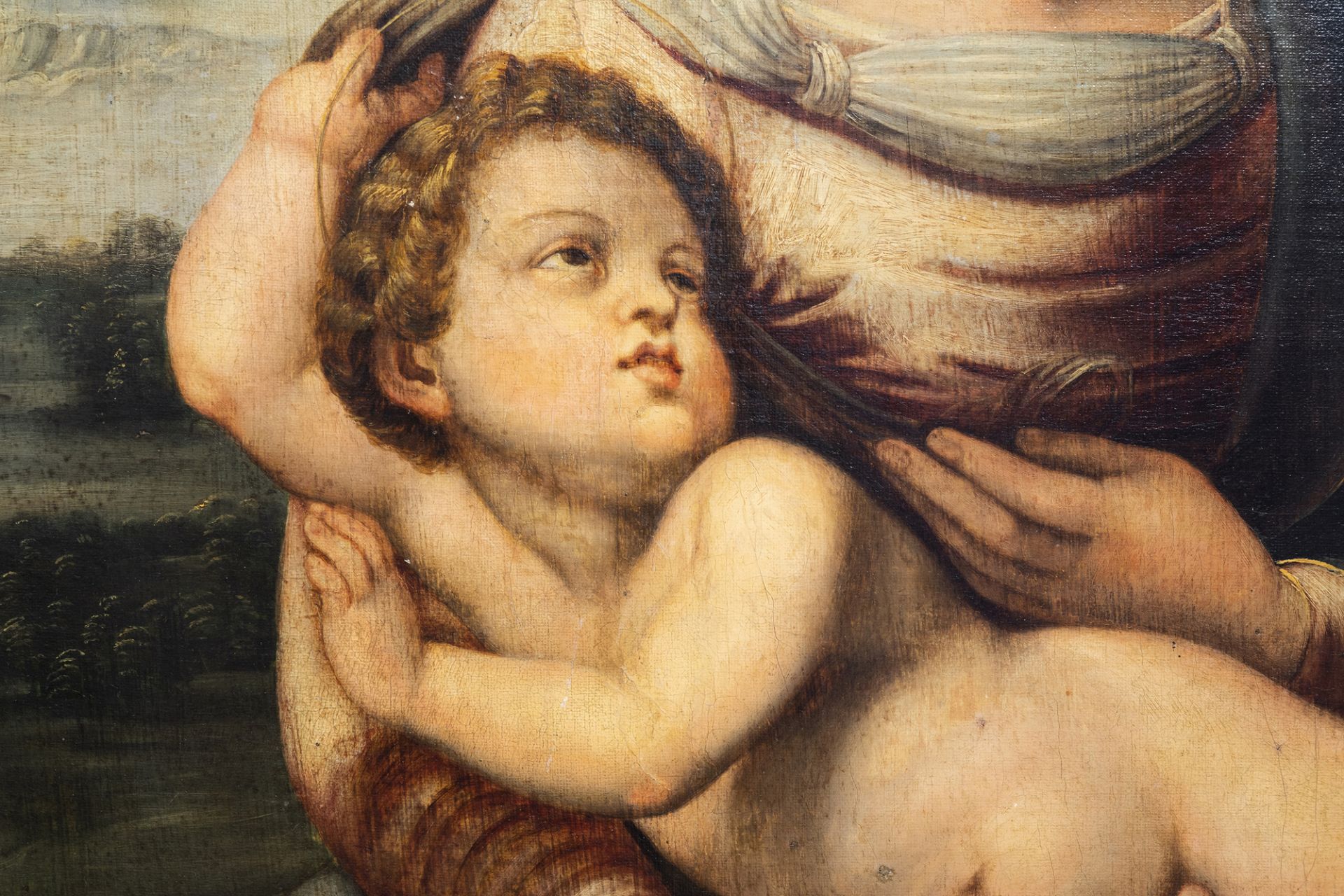 Italian school, after Raffaello Sanzio (Raphael, 1483-1520): Madonna and Child, oil on canvas, 18th/ - Bild 5 aus 5