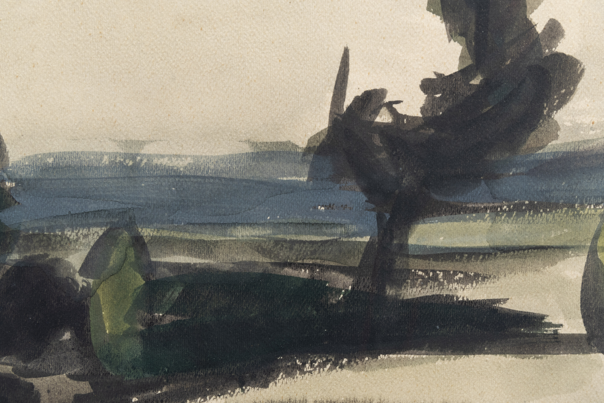 Dan Van Severen (1927-2009): A landscape, watercolour on paper, dated (19)53 - Image 5 of 6