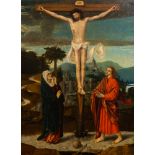 Flemish school, circle of Adriaen Isenbrant (1475/1495-1551): Golgotha, oil on panel, first quarter