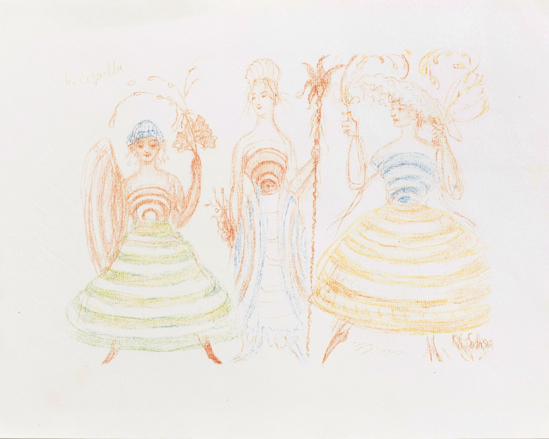 James Ensor (1860-1949): 'Les coquilles', lithograph in colours, [1929]