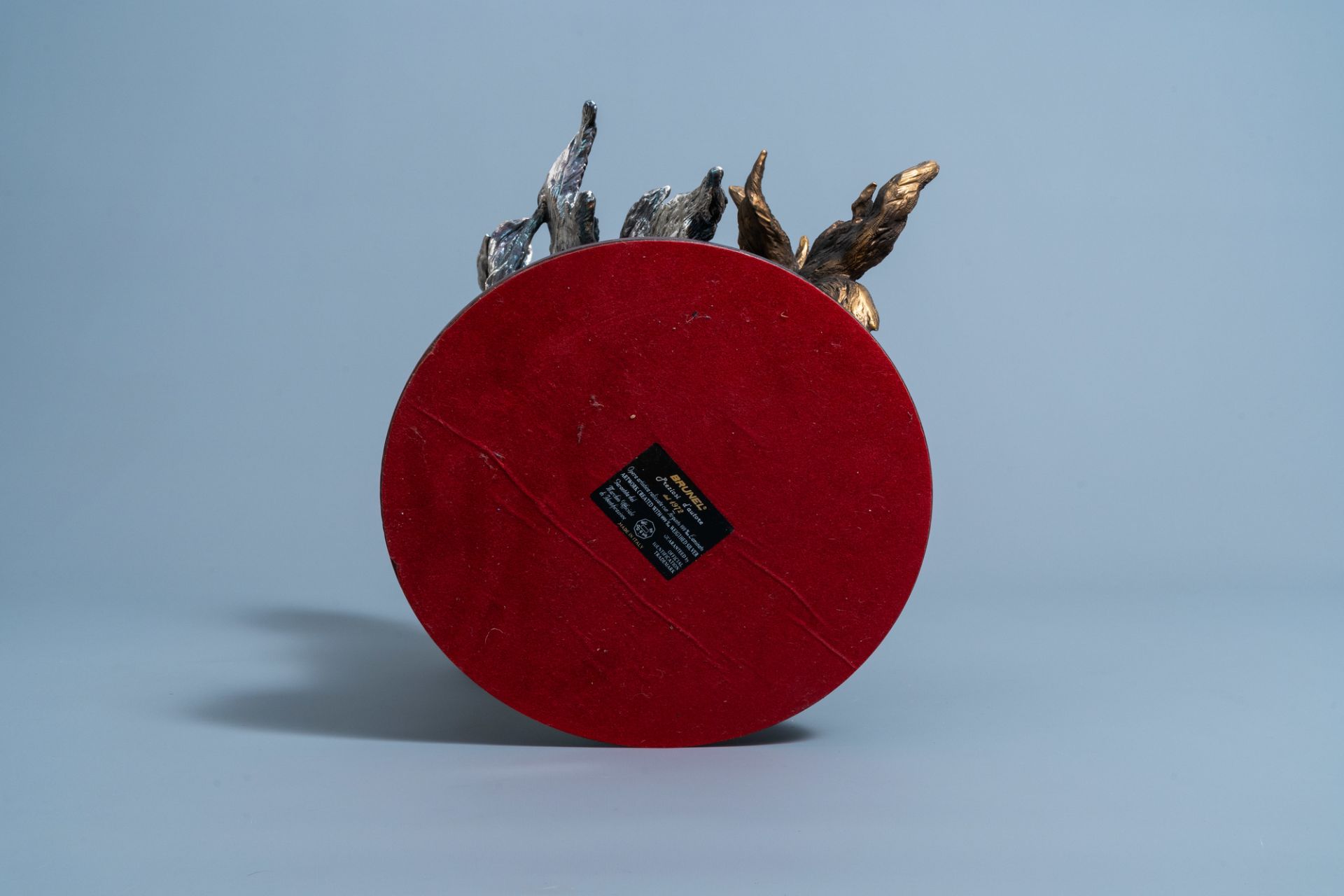 Illegibly signed: A silver plated and a patinated horse's head, Brunel, Italy, dated 1997 - Image 9 of 11