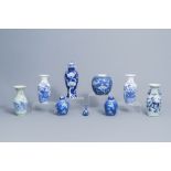 A varied collection of Chinese blue and white porcelain, 19th/20th C.