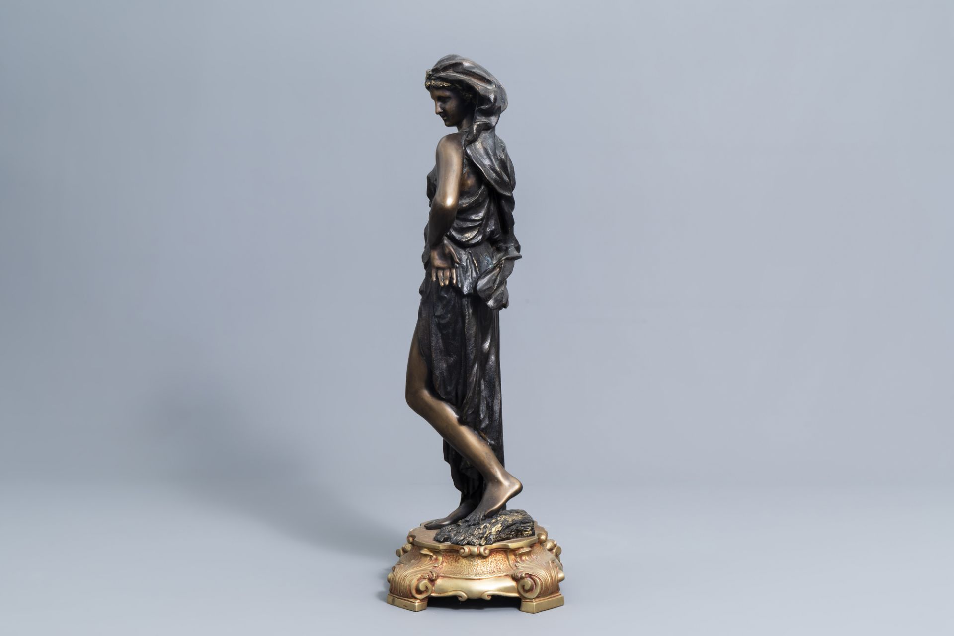 French school: Oriental beauty, patinated metal alloy - Image 5 of 7