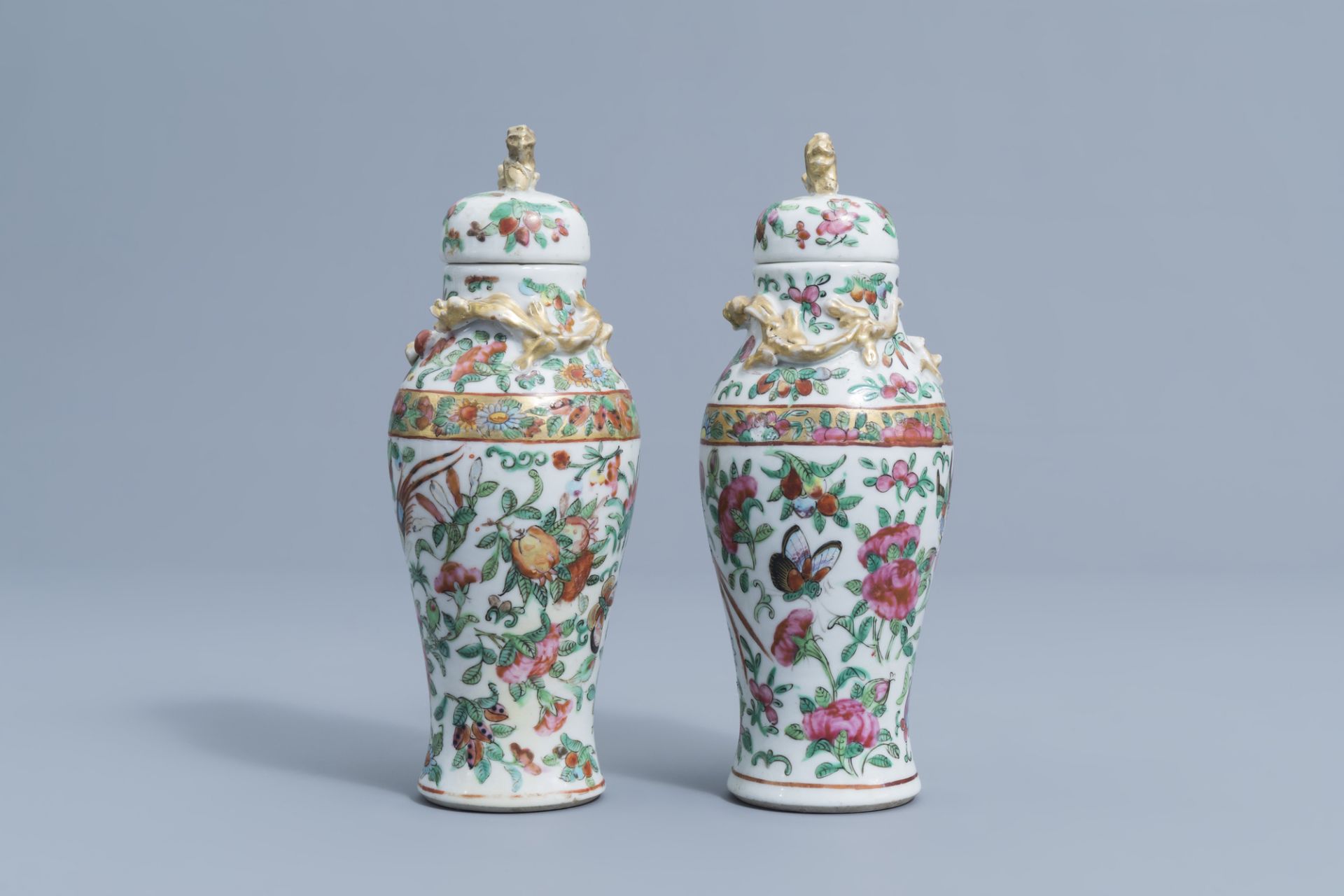 A varied collection of Chinese Canton famille rose porcelain, 19th/20th C. - Image 11 of 31