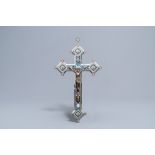 An Italian micro mosaic crucifix with the Mystic Lamb, ca. 1900