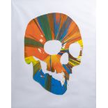 Damien Hirst (1965): Spin Skull, acrylic on paper, dated 2009