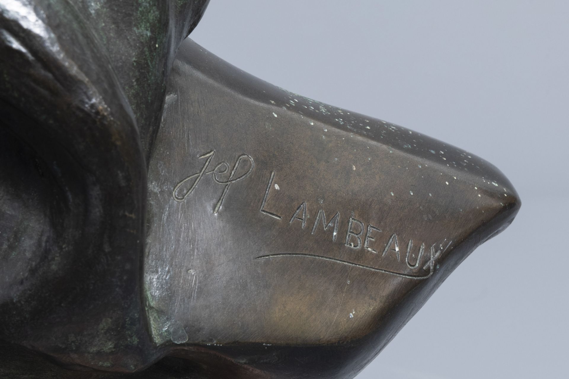 Jef Lambeaux (1852-1908): Bacchant, patinated bronze on a marble base - Image 5 of 8