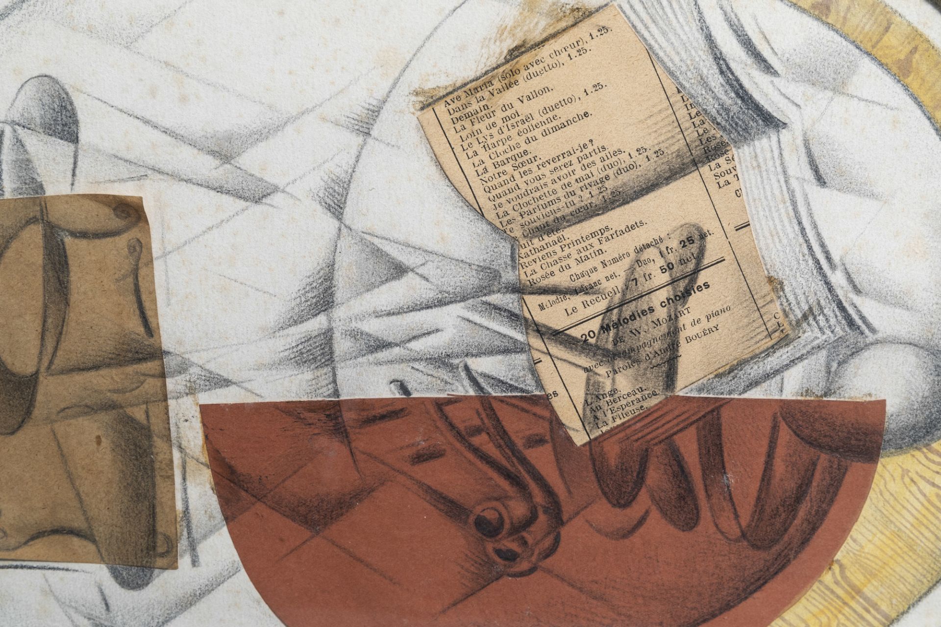 Elzinger (19th/20th C.): Still life, collage and mixed media on paper, dated (19)17 - Image 5 of 5