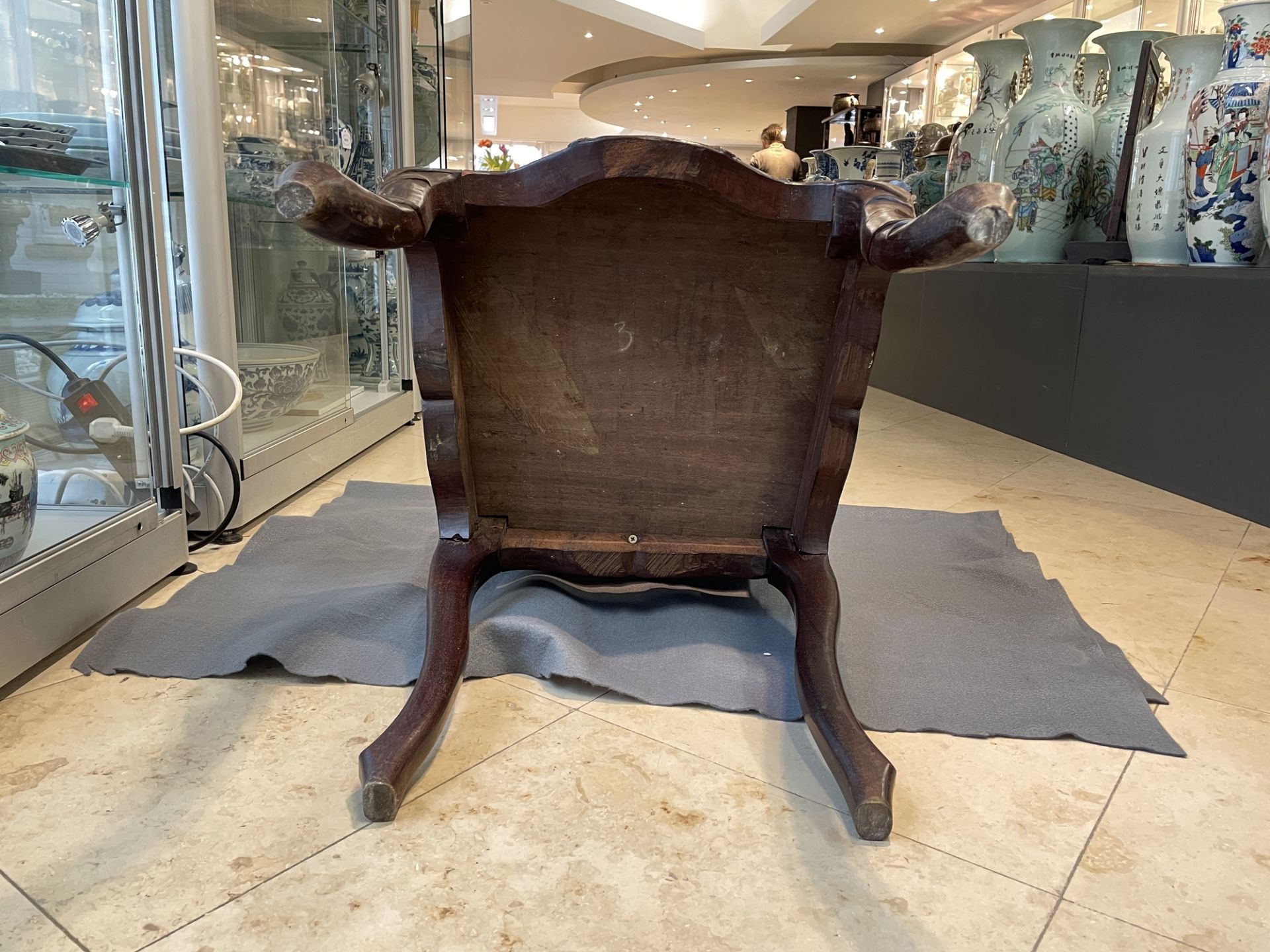 Four wooden chairs with reticulated backs, Macao or Portuguese colonial, 19th C. - Image 43 of 47