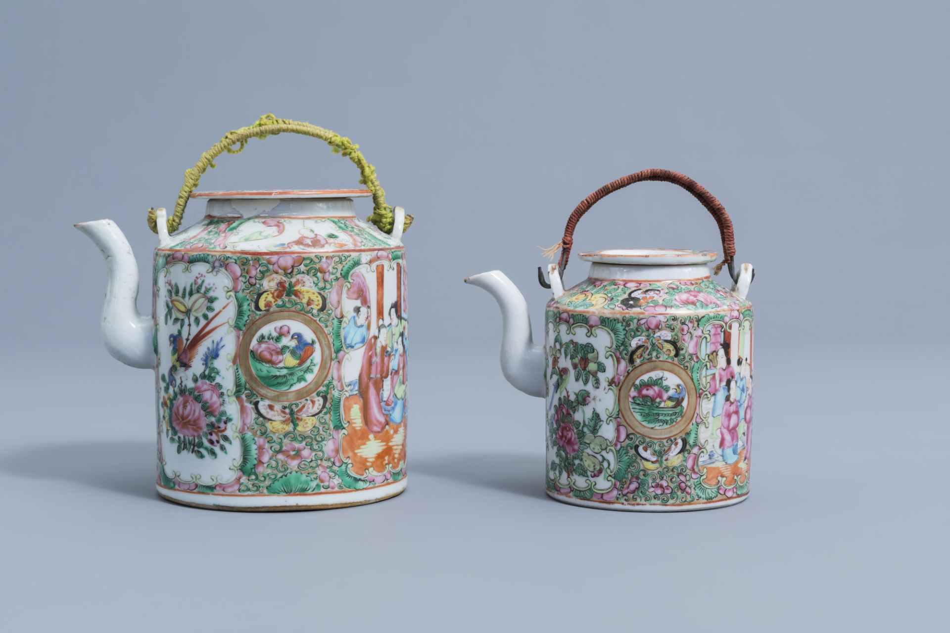 A varied collection of Chinese Canton famille rose porcelain, 19th/20th C. - Image 16 of 31