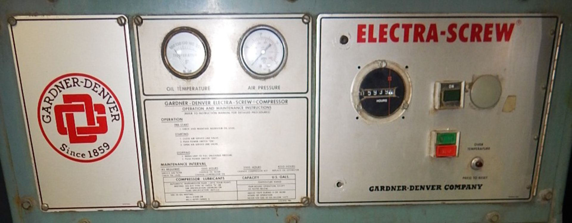GARDNER DENVER ESJAF ROTARY SCREW AIR COMPRESSOR WITH 50 HP, 100 PSI, 15,9393 HRS (RECORDED ON METER - Image 6 of 7