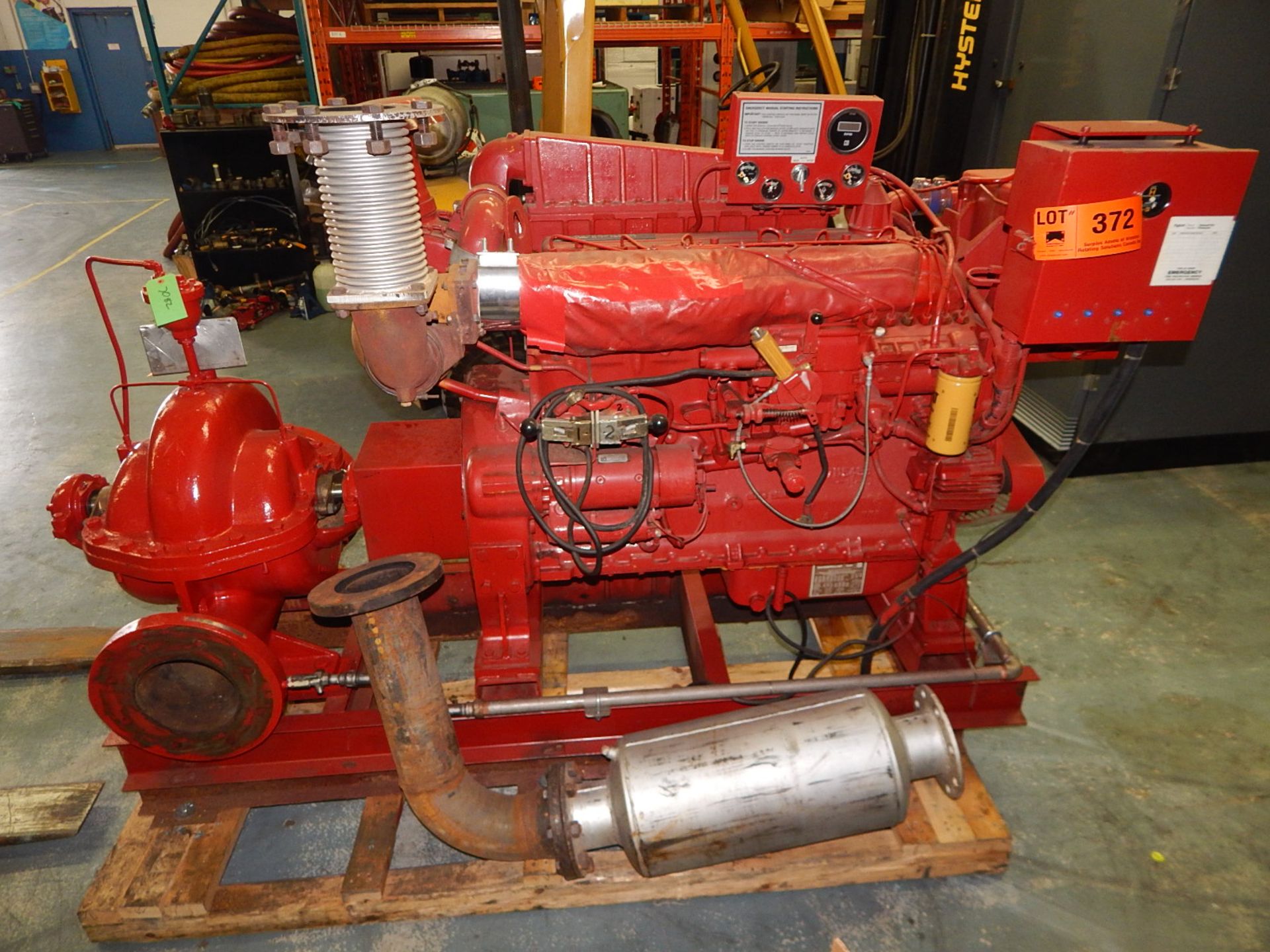 PEERLESS PUMP BAEE15 SKID-MOUNTED CENTRIFUGAL FIRE PUMP WITH 2500 GPM, 121 PSI, 2100 RPM,