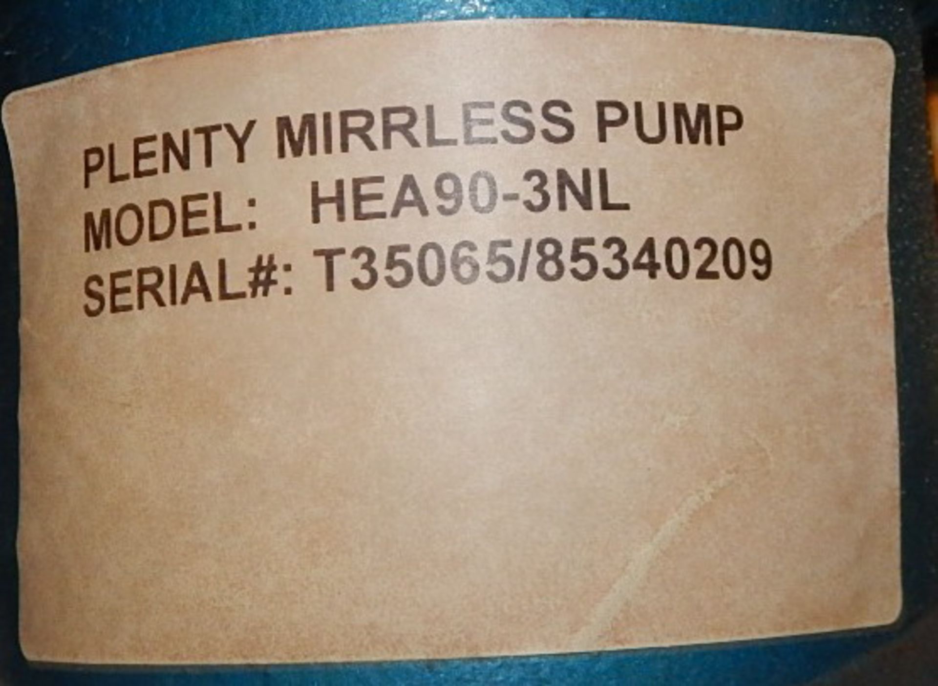 PLENTY MIRRLEES HEA90-3NL PUMP WITH 1150 RPM, 120 PSI, 1819 USGPM, S/N: T35065 (CI) [RIGGING FEE FOR - Bild 3 aus 4