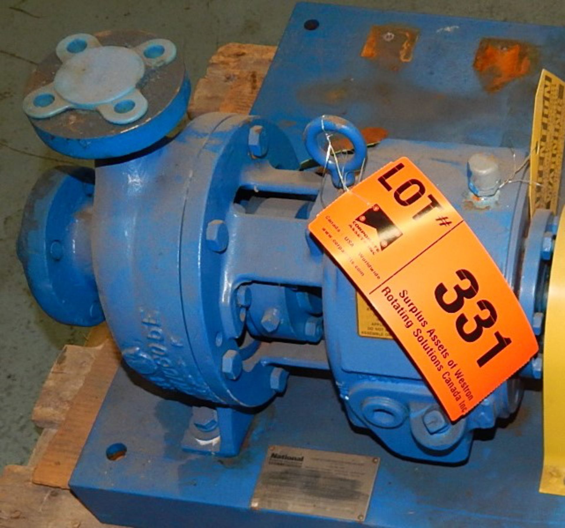 DEAN PH2111 1X1.5/2X6 CENTRIFUGAL PUMP WITH 3500 RPM, 275 PSI, S/N: 178167 (CI) [RIGGING FEE FOR LOT - Bild 2 aus 3