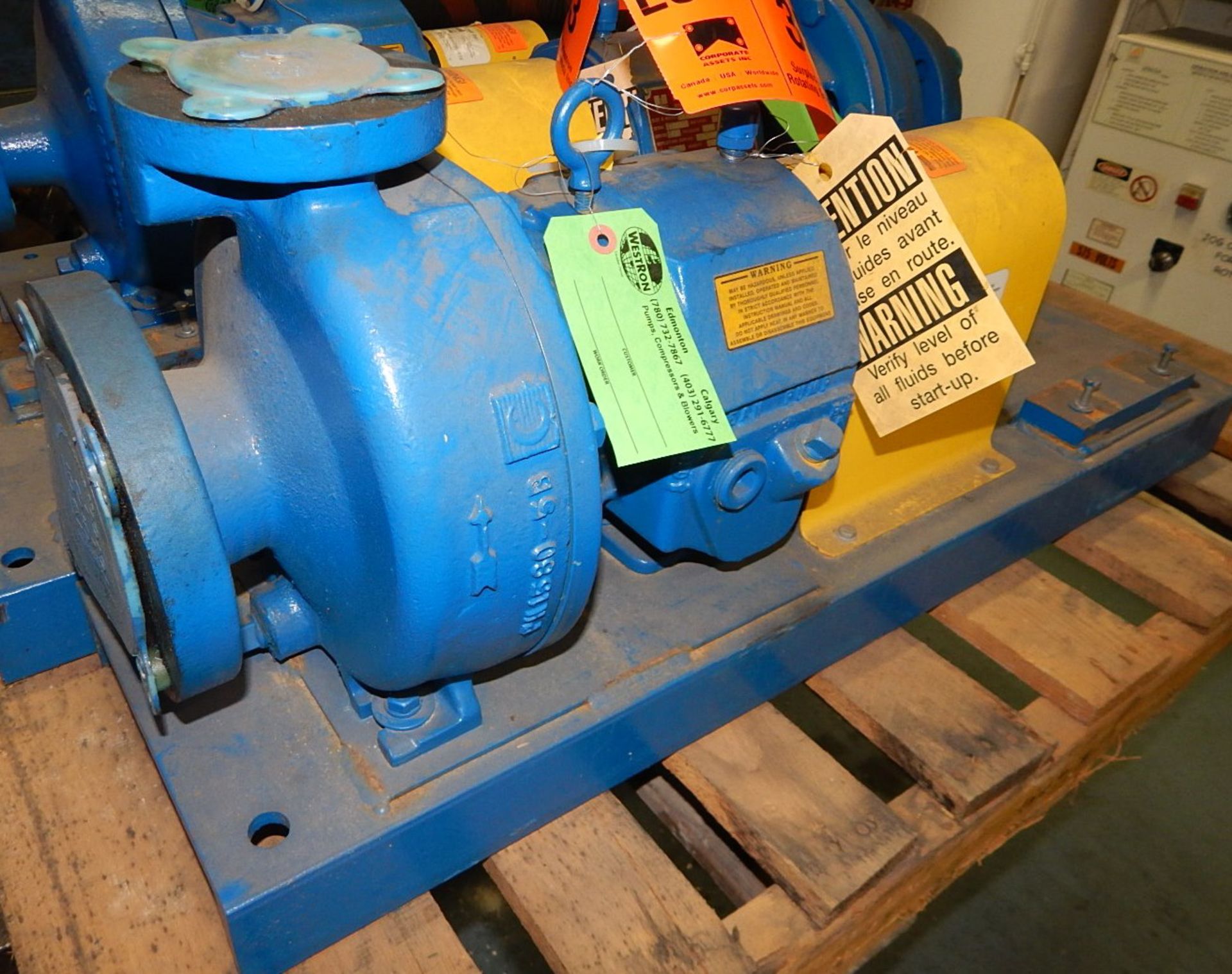 DEAN PH2111 1X1.5/3X8 CENTRIFUGAL PUMP WITH 1750 RPM, 275 PSI, S/N: 177721 (CI) [RIGGING FEE FOR LOT - Image 2 of 3