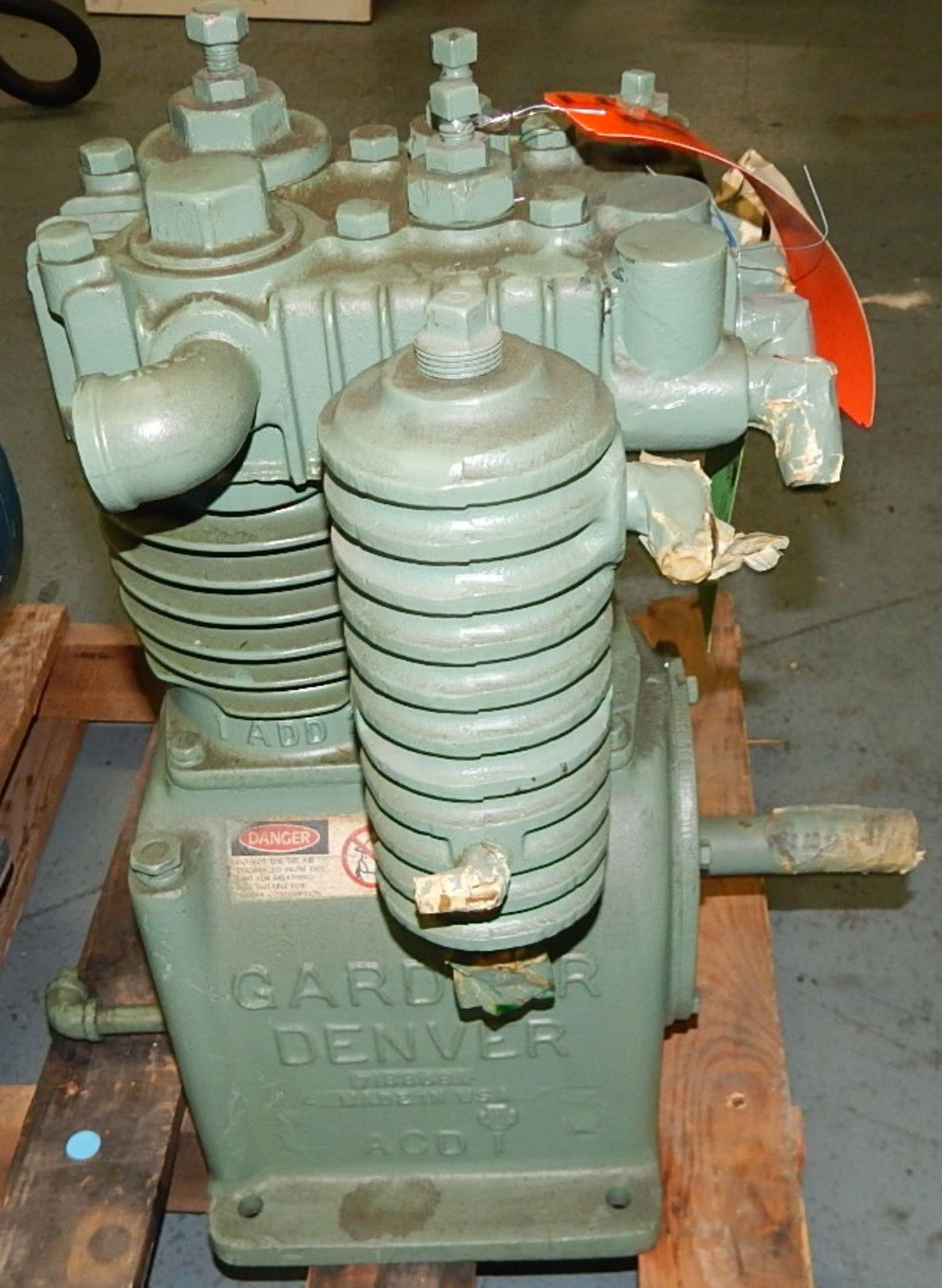 COOPER INDUSTRIES/GARDNER DENVER ATDADA COMPRESSOR PUMP WITH 200 PSI, 850 RPM, S/N: A13381 (CI) [ - Image 2 of 4