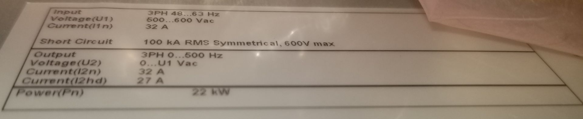 ABB (2018) ACH550-UH-032A-6 30HP VARIABLE FREQUENCY DRIVE WITH DIGITAL CONTROL, 500-600V, 3PH, 48- - Image 4 of 5