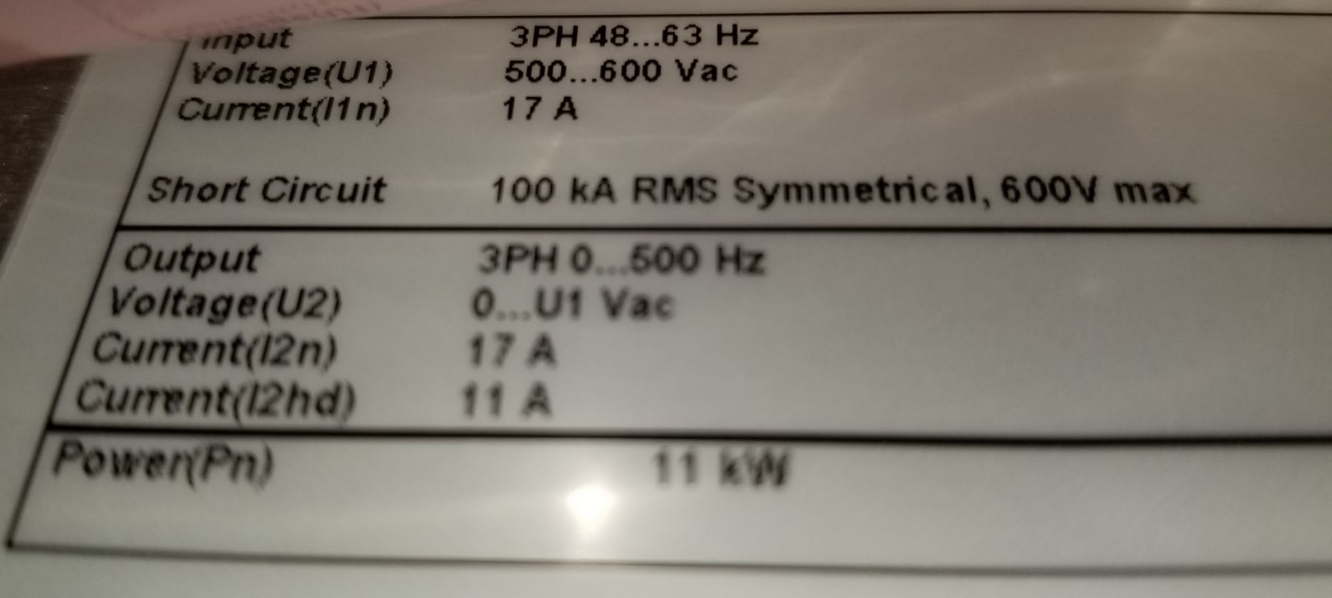 ABB (2018) ACH550-UH-017A-6 15 HP VARIABLE FREQUENCY DRIVE WITH 500-600V/3PH/48-63HZ, S/N N/A - Image 4 of 5