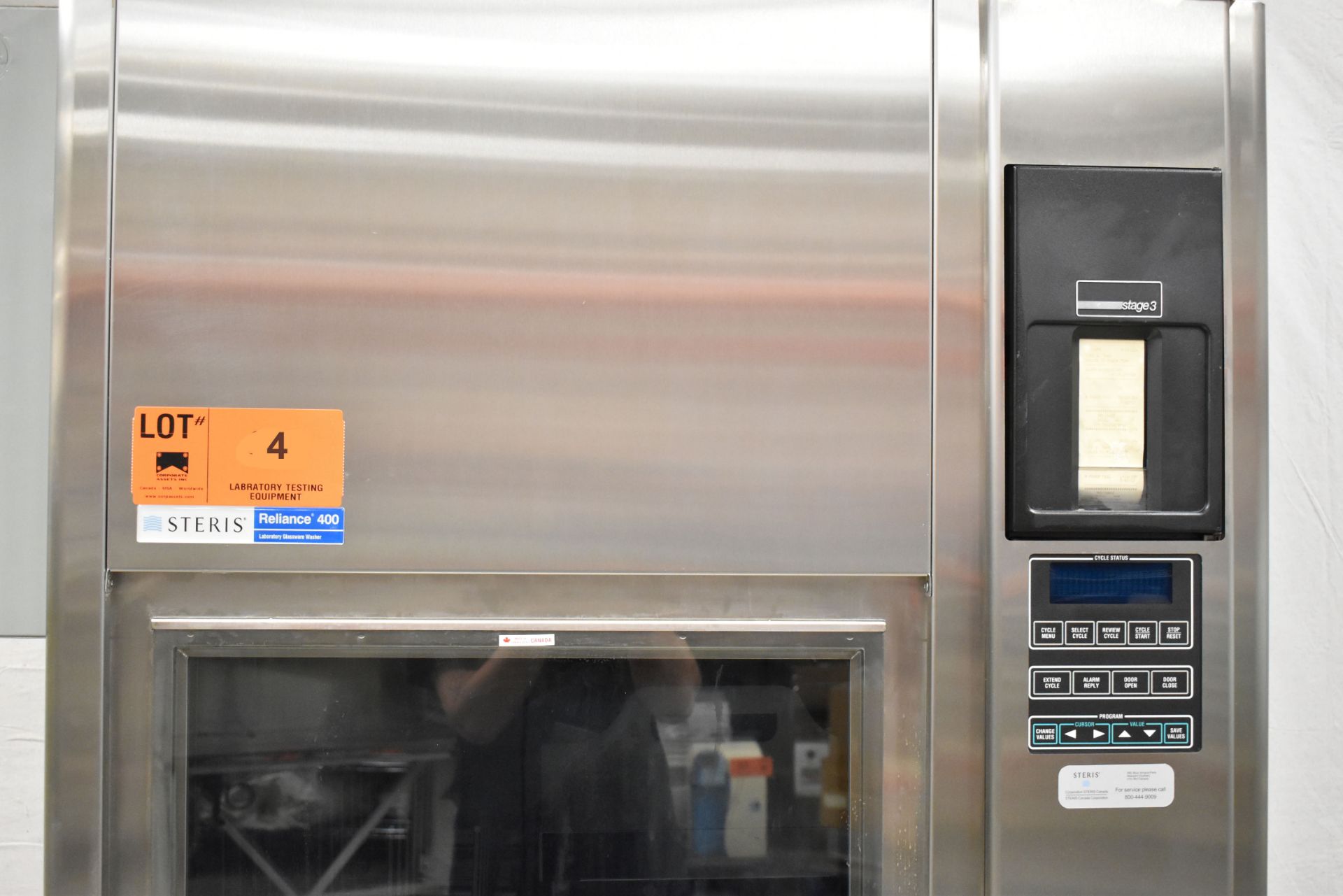 STERIS (2007) RELIANCE 400 LABORATORY GLASSWARE WASHER WITH DIGITAL TOUCH SCREEN CONTROL, THERMAL - Image 3 of 7