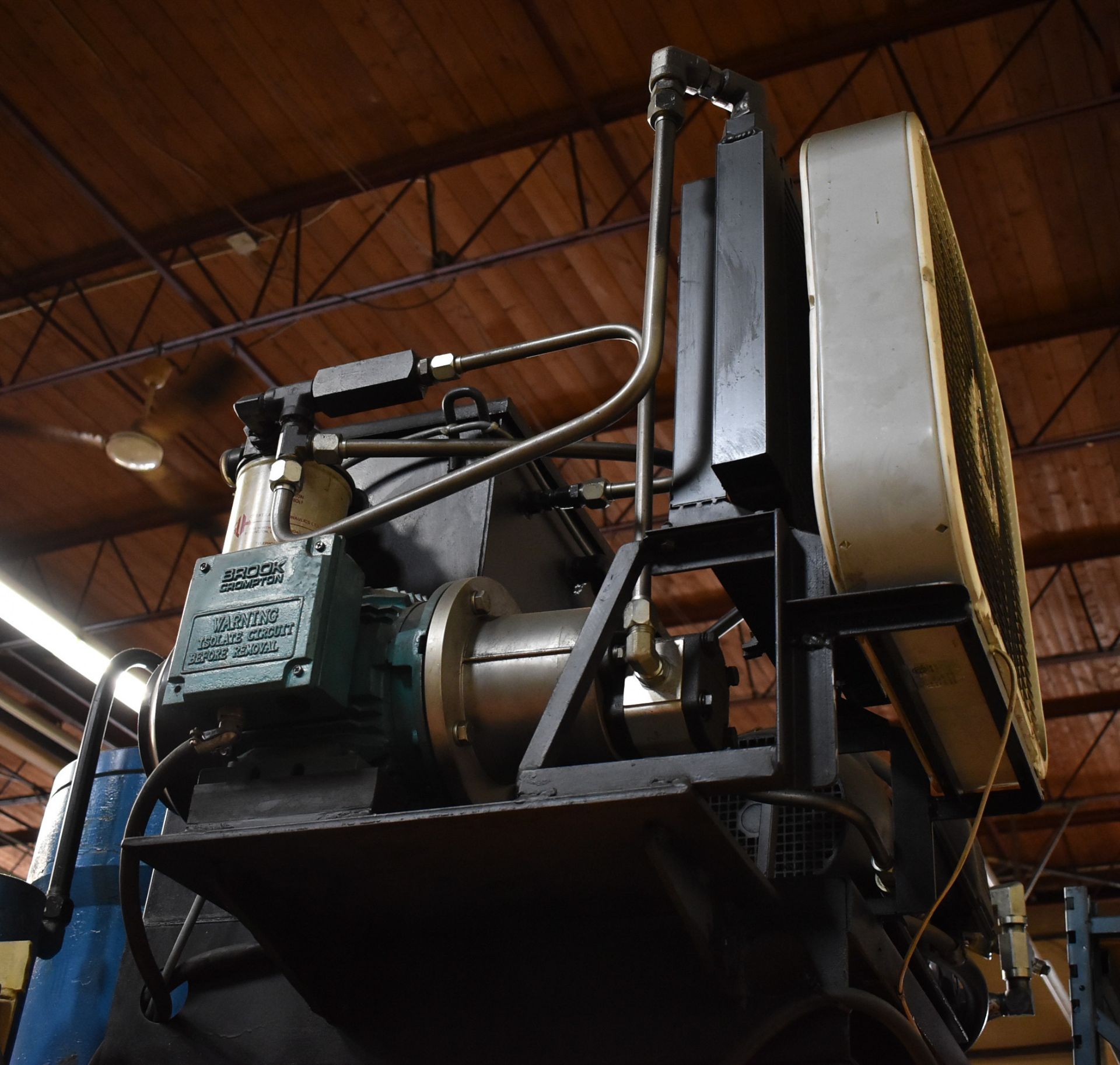 ALKANO MODEL 4P 250 4-POST HYDRAULIC STAMPING PRESS WITH 250TON CAPACITY, 32"X36" PLATEN, 8" STROKE, - Image 6 of 7