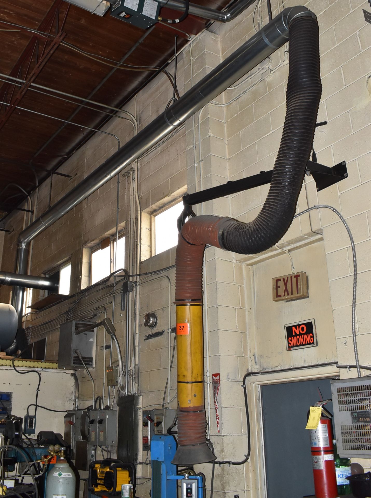 WELDING EXHAUST SYSTEM WITH FILTER UNIT, EXHAUST SNORKEL, 5HP MOTOR, (575V), S/N: N/A (CI) [