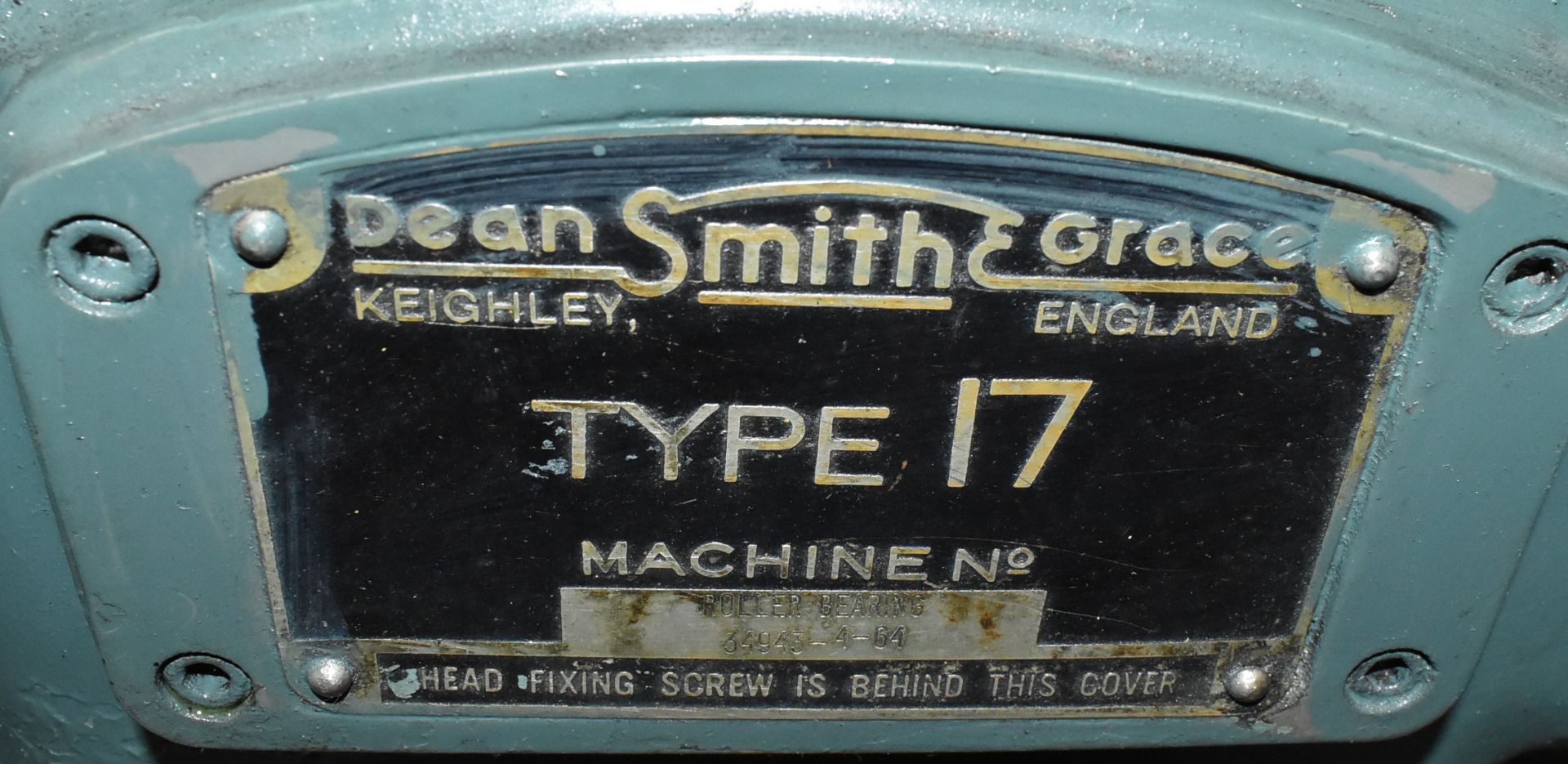 DEAN, SMITH & GRACE TYPE 17 GAP BED ENGINE LATHE WITH 17" SWING, 72" BETWEEN CENTERS, 3" SPINDLE - Image 3 of 14