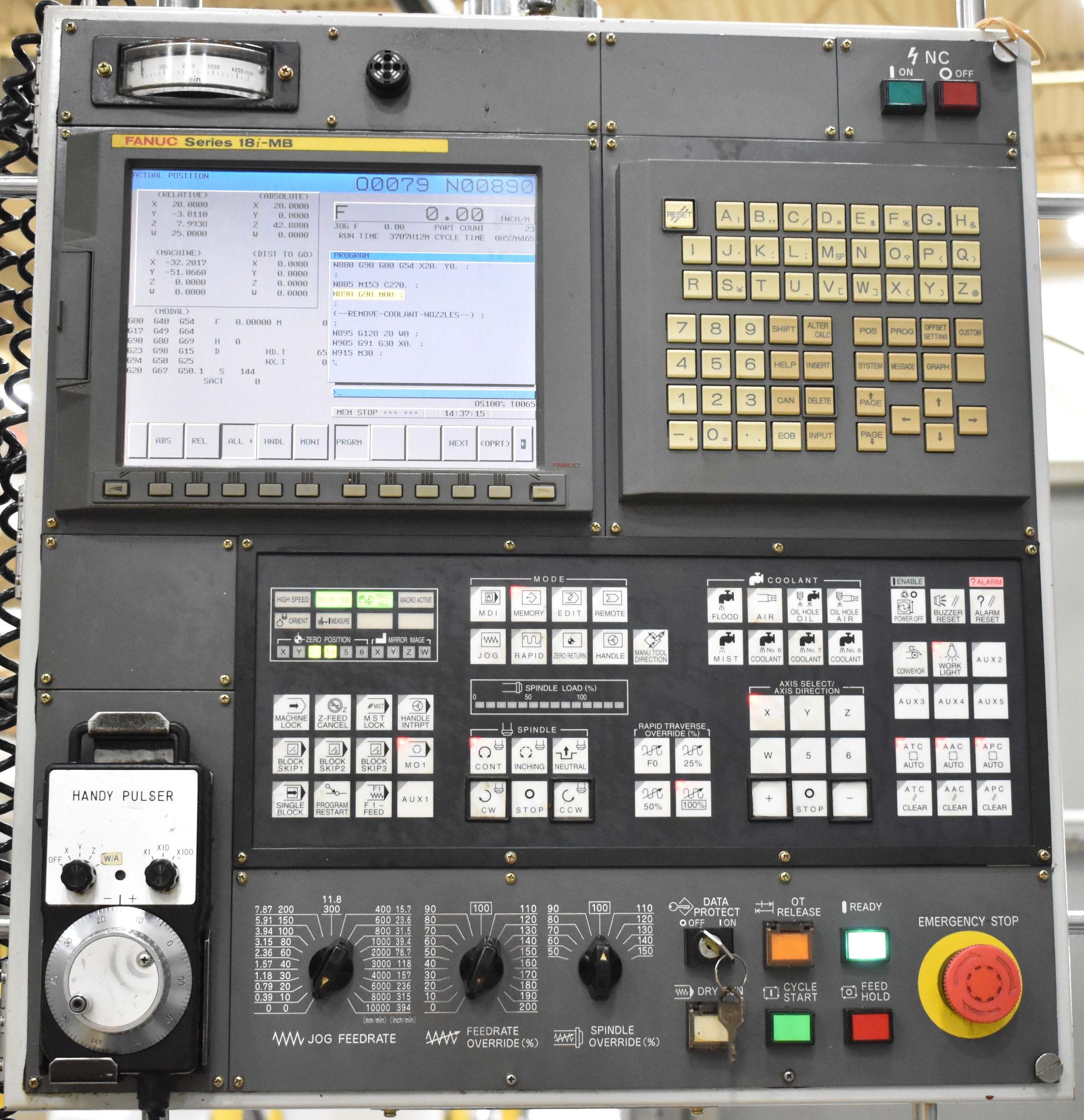 SNK (2005) RB-3NM-APC 5-FACE DOUBLE COLUMN CNC VERTICAL MACHINING CENTER WITH FANUC 18I-MB CNC - Image 6 of 11