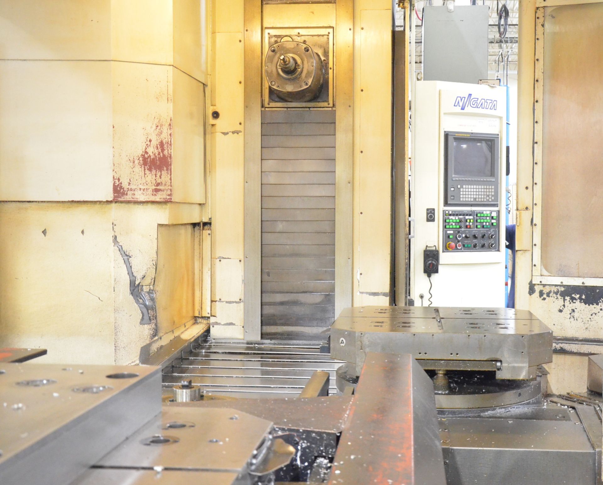 NIIGATA HN80C 4-AXIS CNC TWIN PALLET HORIZONTAL MACHINING CENTER WITH FANUC 15-M CNC CONTROL, (2) - Image 8 of 14