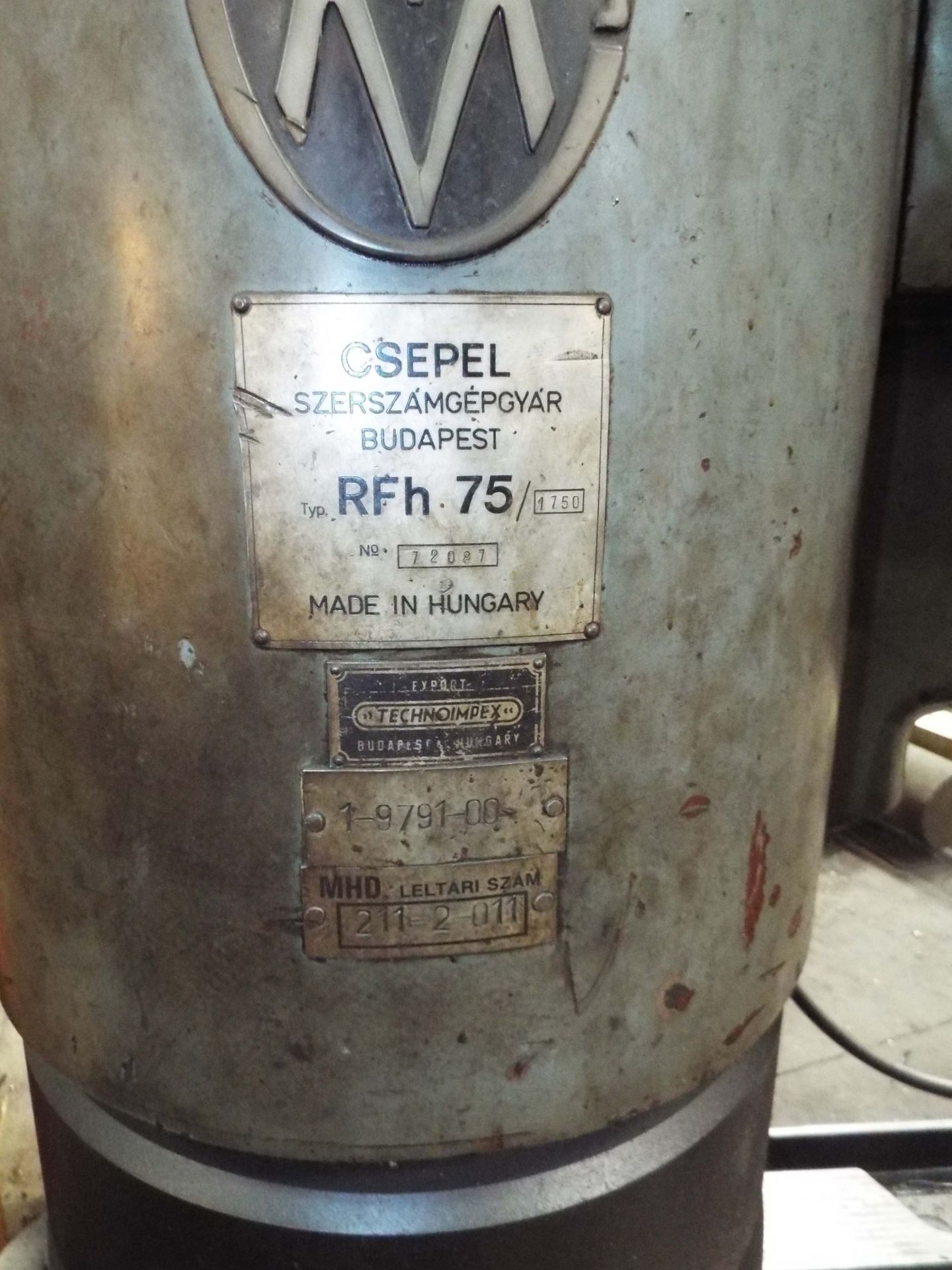CSEPEL RFH75/1750 5' RADIAL ARM DRILL WITH SPEEDS TO 1900 RPM, S/N: 72087 (CI) (LOCATED AT 215 - Image 3 of 5