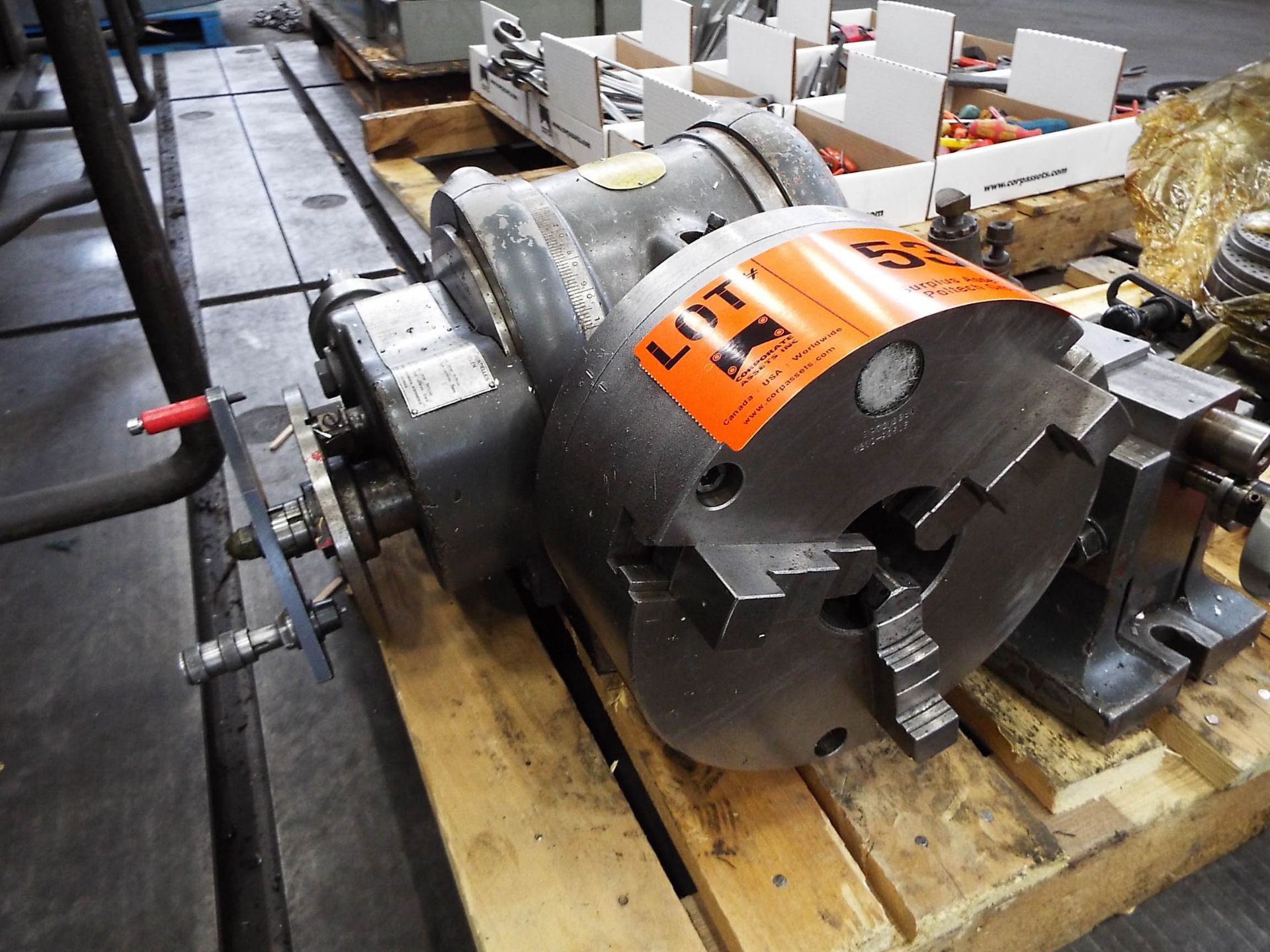 LOT/ ROTARY INDEXING HEAD WITH TAILSTOCK AND ACCESSORIES (LOCATED AT 460 SIGNET DR, NORTH YORK, ON) - Image 2 of 5