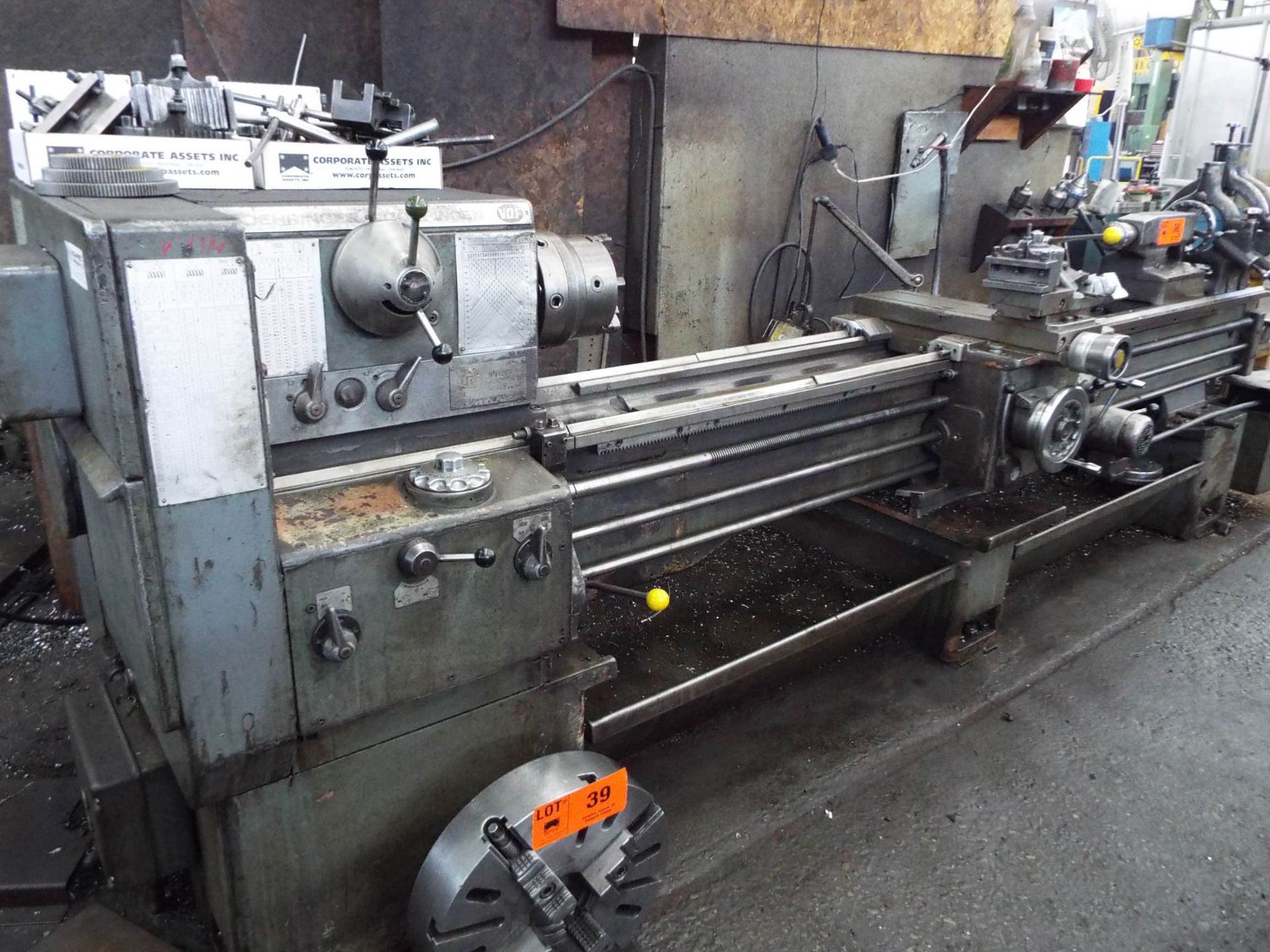 BOEHRINGER GOPPINGEN VDF GAP BED ENGINE LATHE WITH 21" SWING OVER BED, 108" DISTANCE BETWEEN - Image 3 of 10