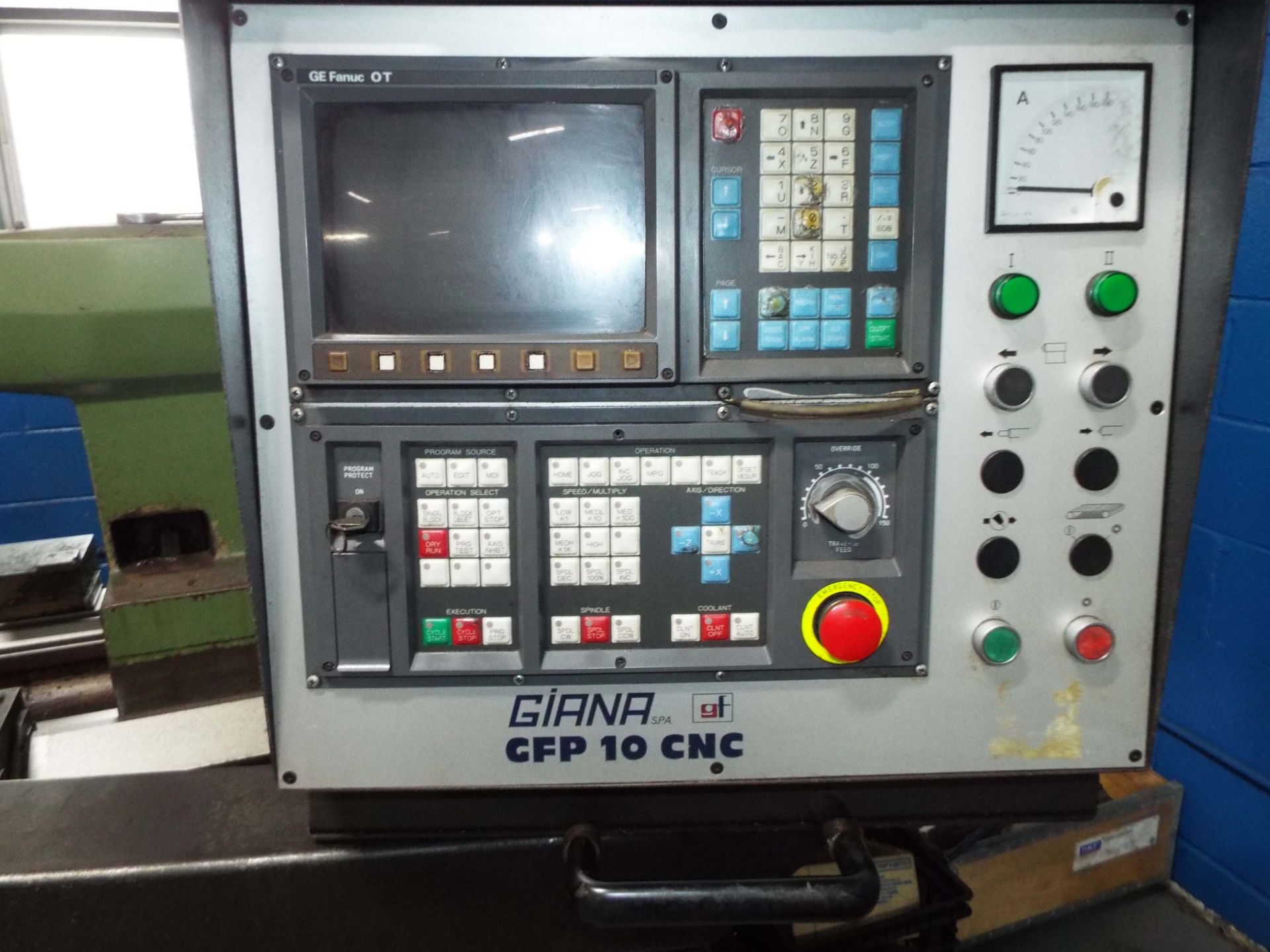 GIANA GFP 10 CNC LATHE WITH GE FANUC OT CNC CONTROL, 20" SWING OVER BED, 156" BETWEEN CENTERS, 4.75" - Image 7 of 11