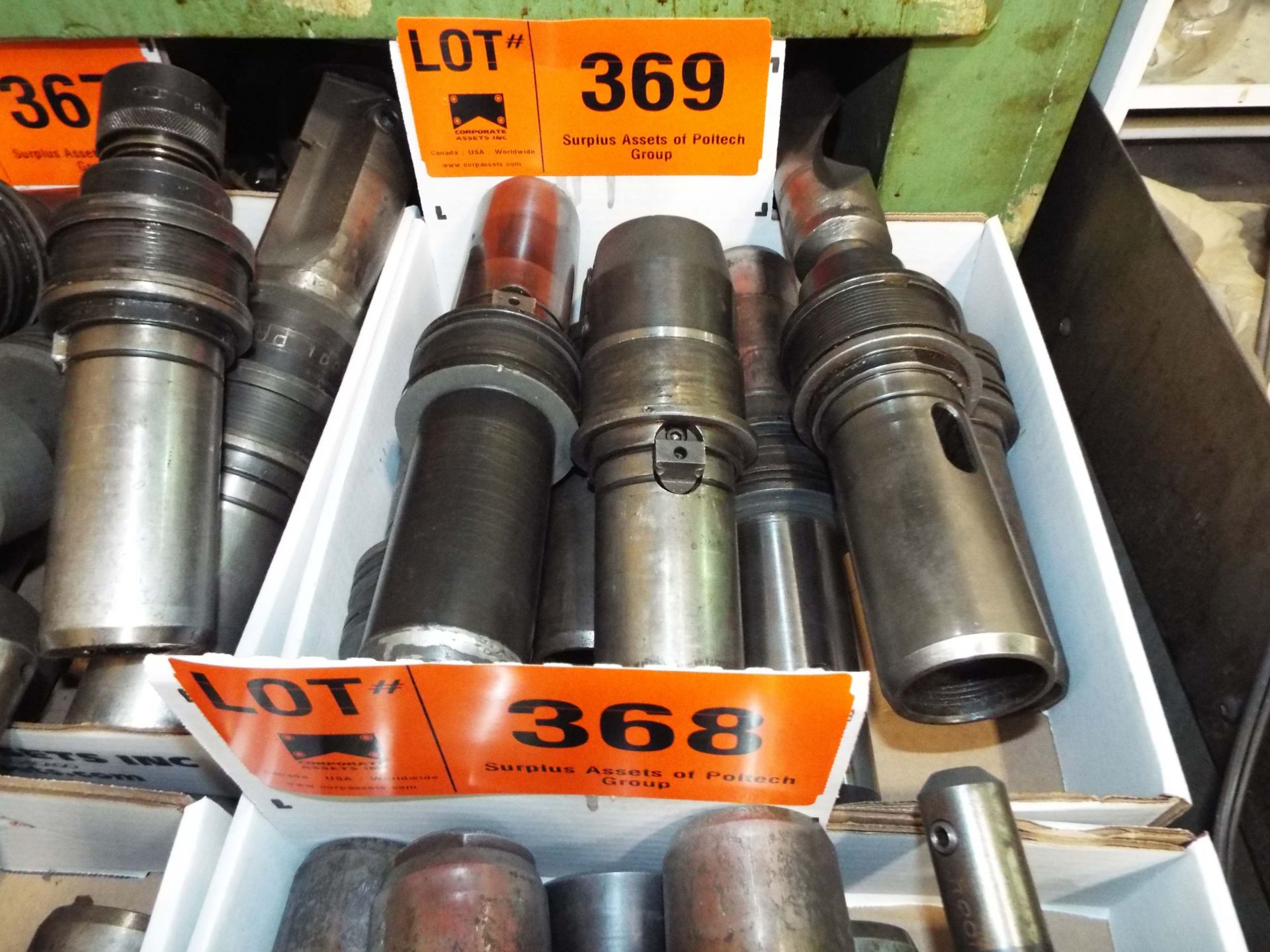 LOT/ (7) CNC TOOL HOLDERS (LOCATED AT 215 DRUMLIN CIRCLE, CONCORD, ON)