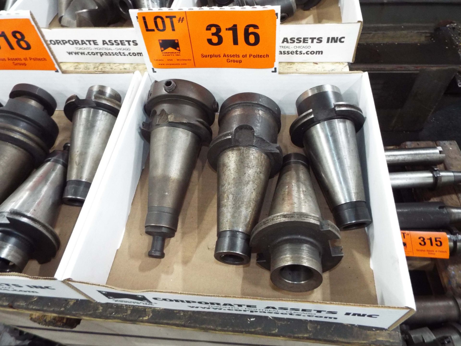 LOT/ (4) CAT 50 TOOL HOLDERS (LOCATED AT 241 TORYORK DRIVE, NORTH YORK, ON)