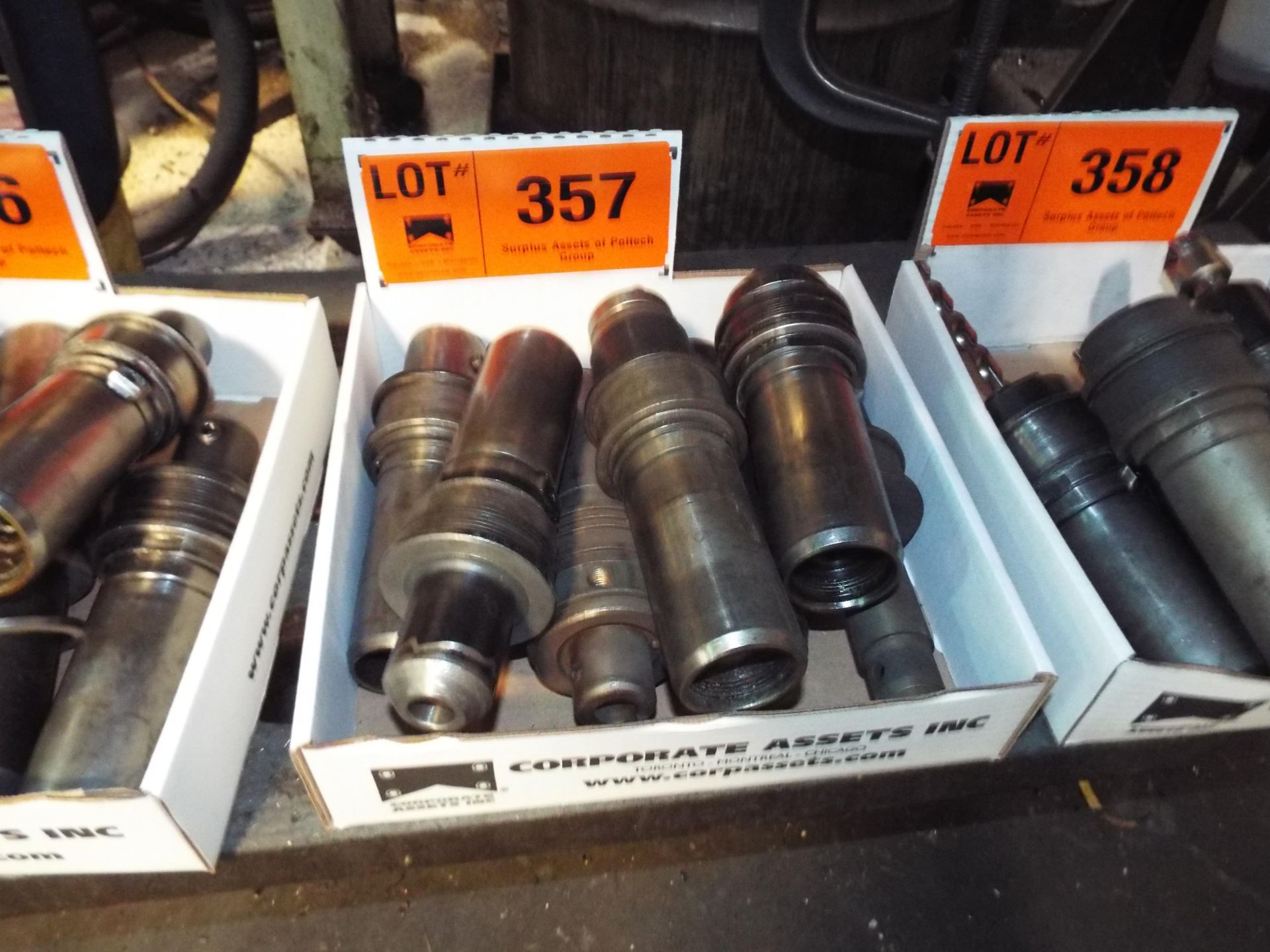LOT/ (7) CNC TOOL HOLDERS (LOCATED AT 215 DRUMLIN CIRCLE, CONCORD, ON)